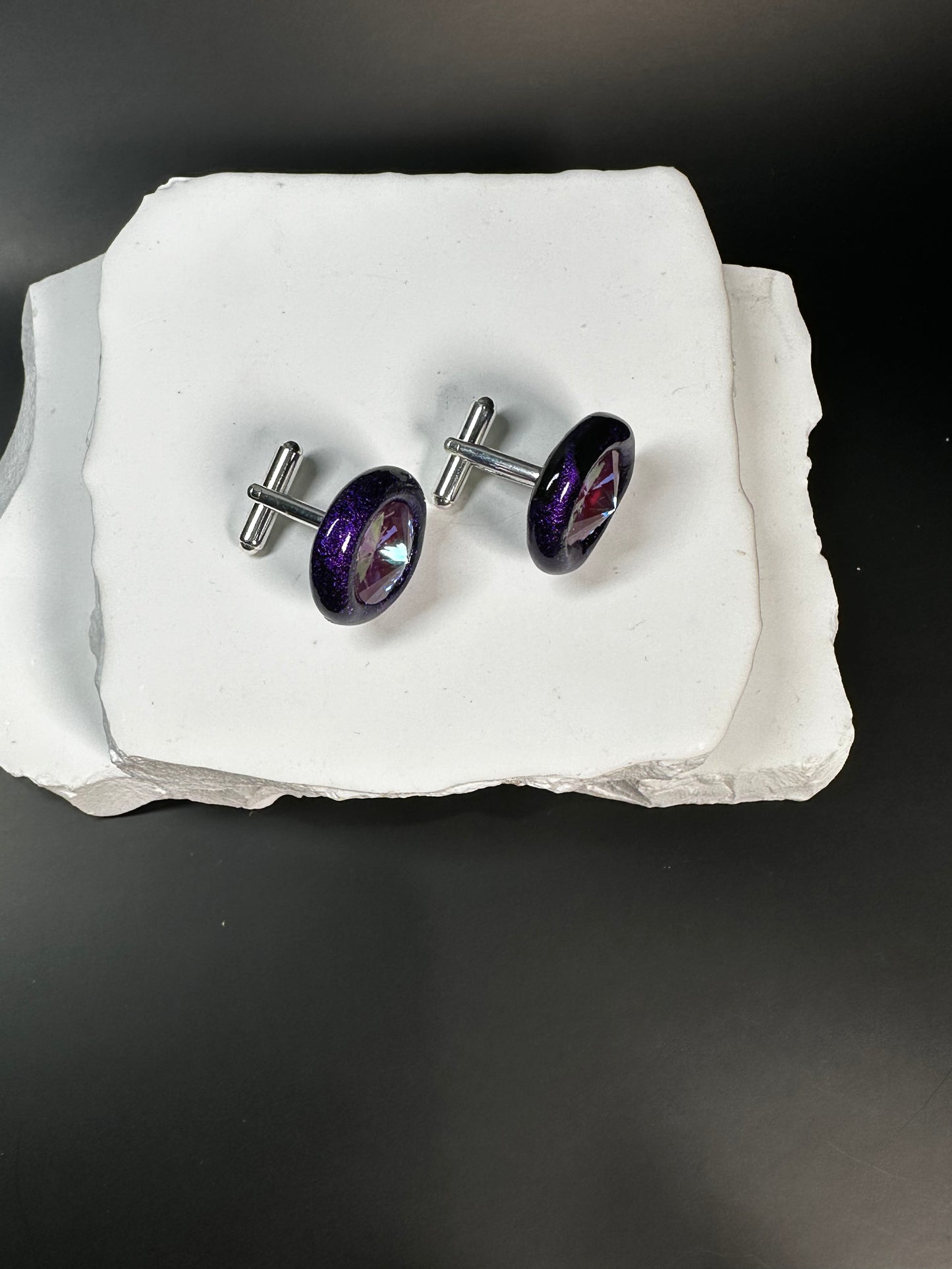 Cuff Links: "Bordeaux en Purple"