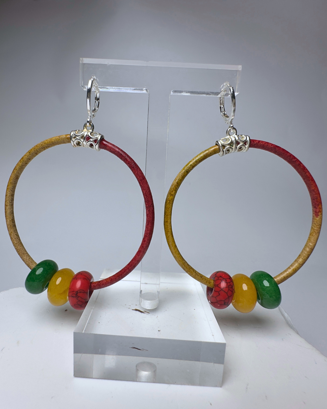 Leather Braided Cording Earrings