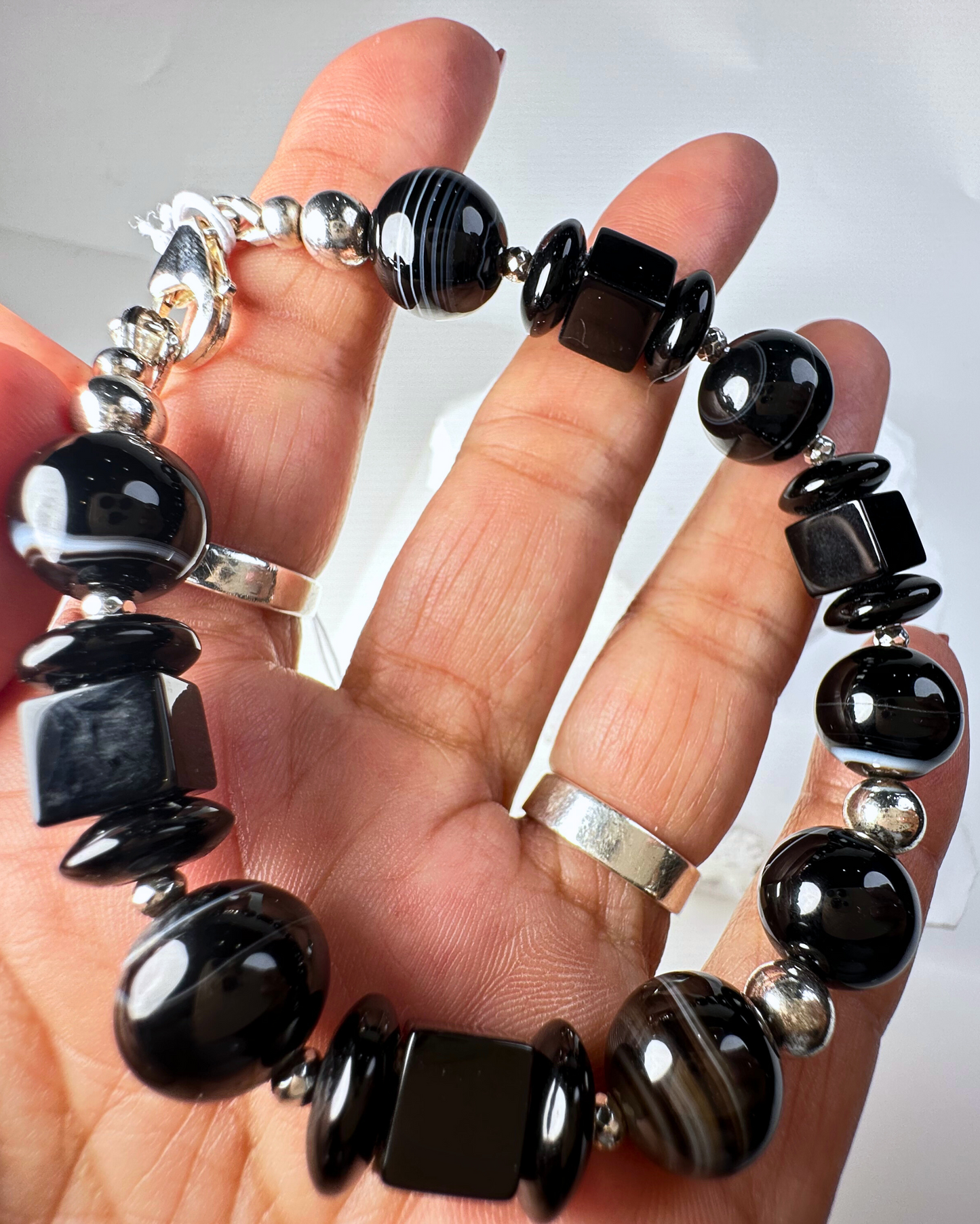 #FeelBetter Bracelet “BLACKNESS” Sardonyx