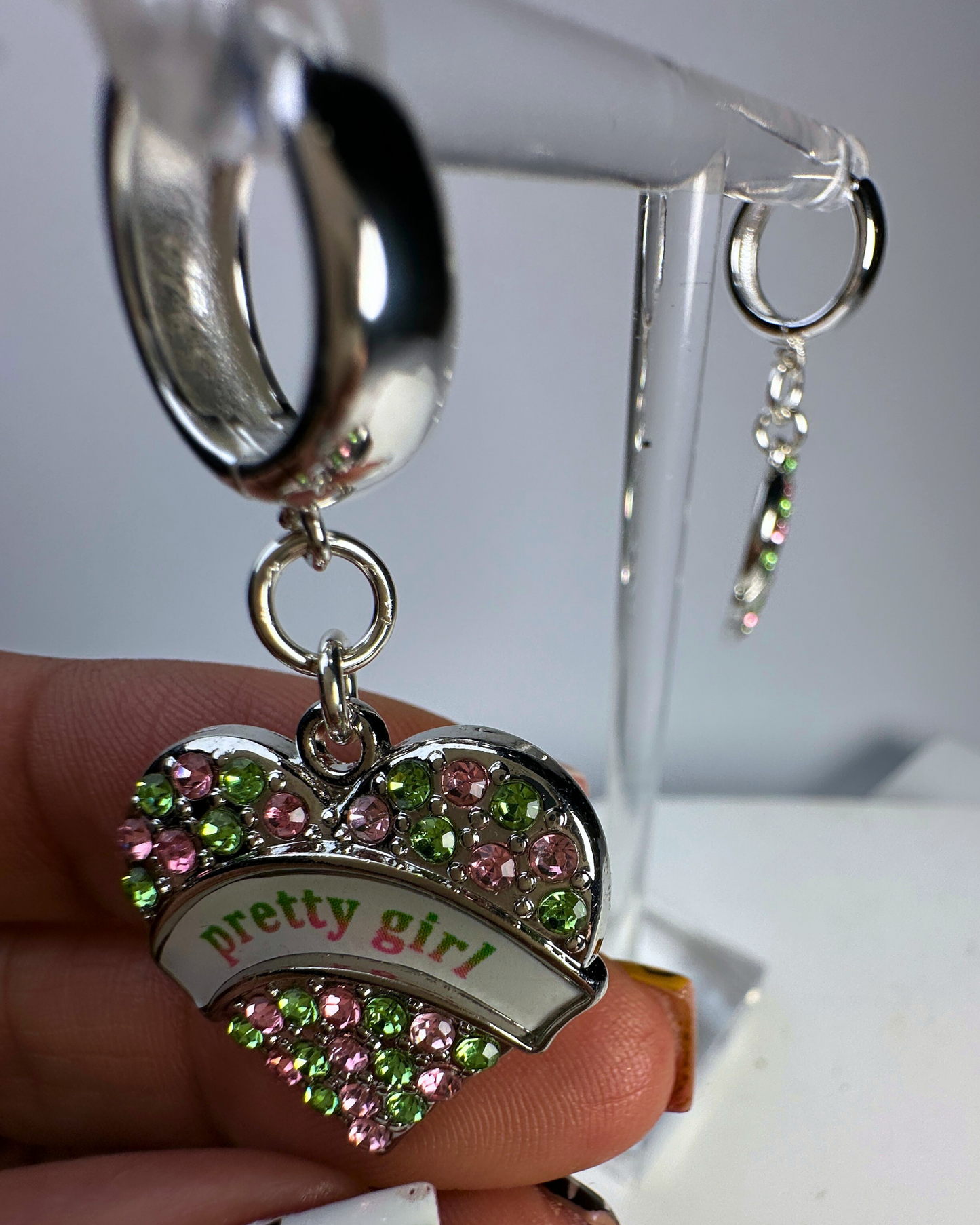 AKA Pretty Girl Heart Earrings