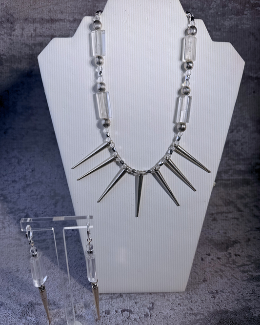 Silver & Spikes Necklace