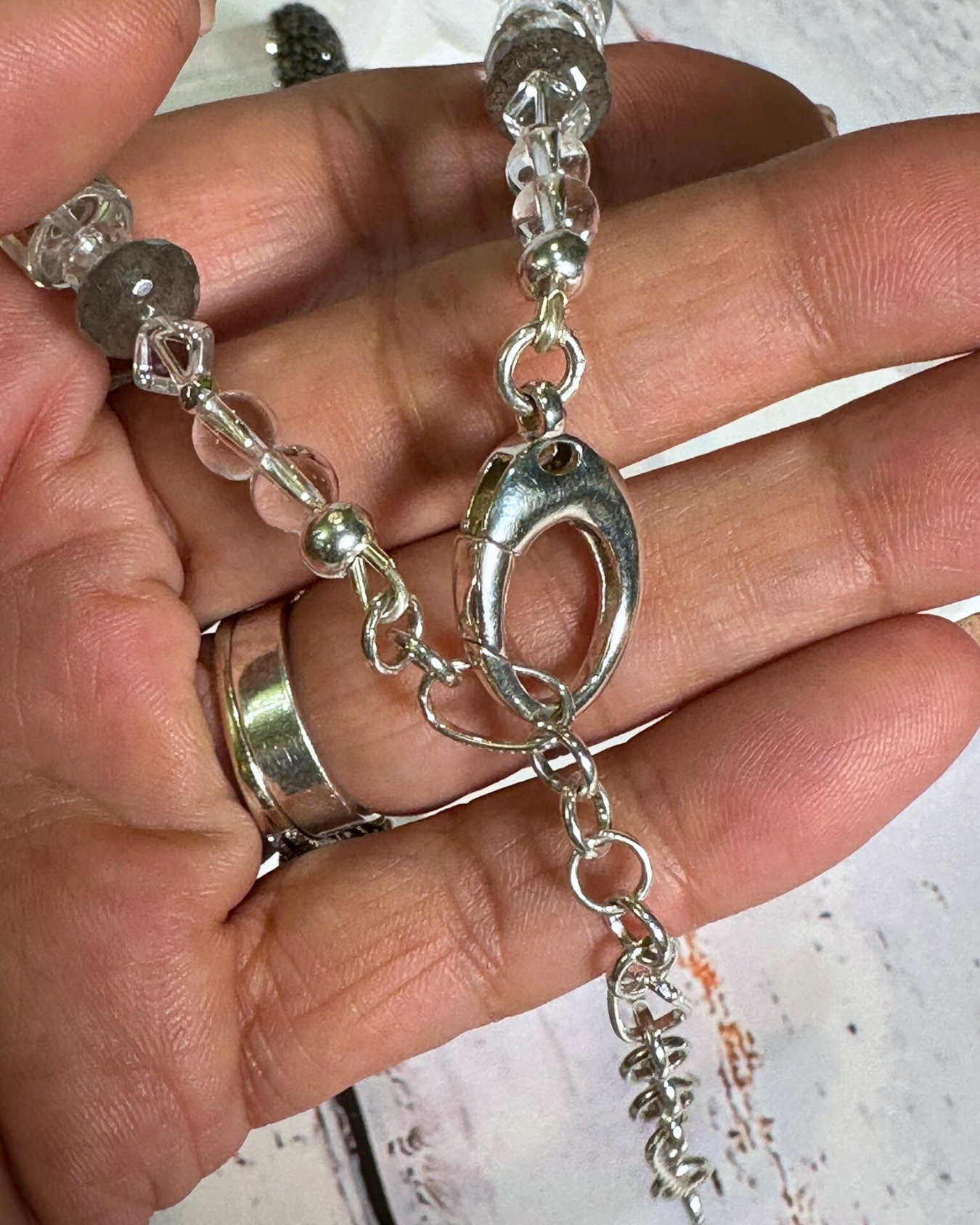 Point of Quartz & Lab Necklace