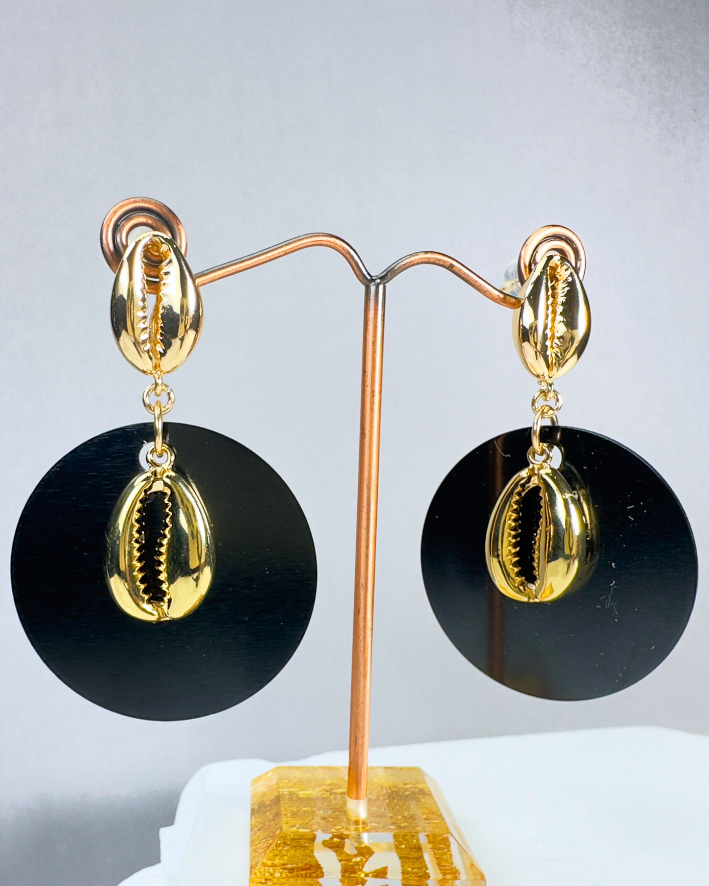 Not So Basic Black Disc Earrings
