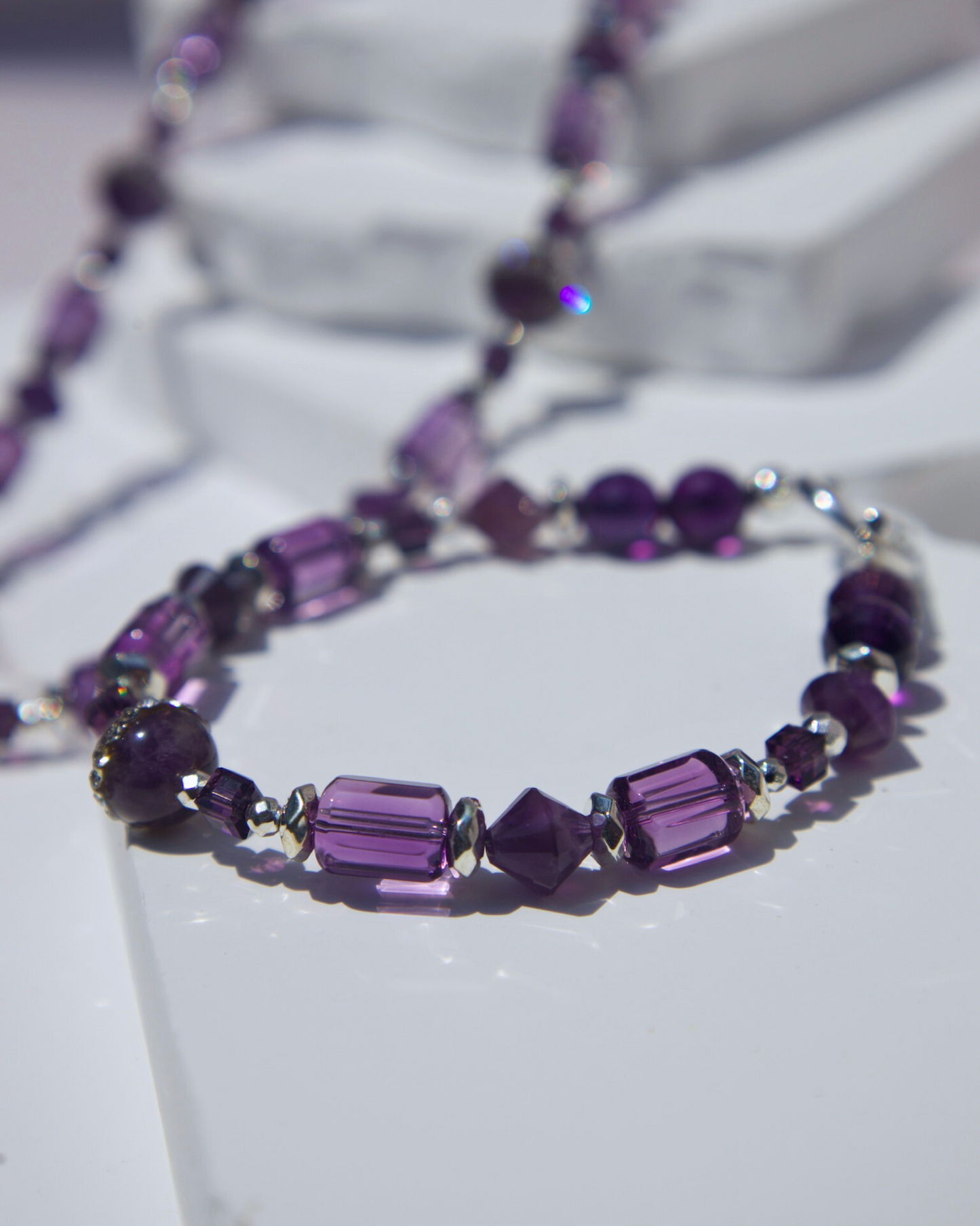 Lavender Luster Pendant Set