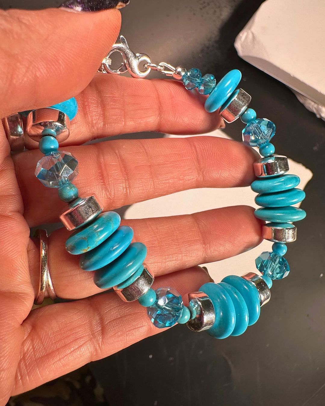 Turquoise Silver Surfer Bracelet