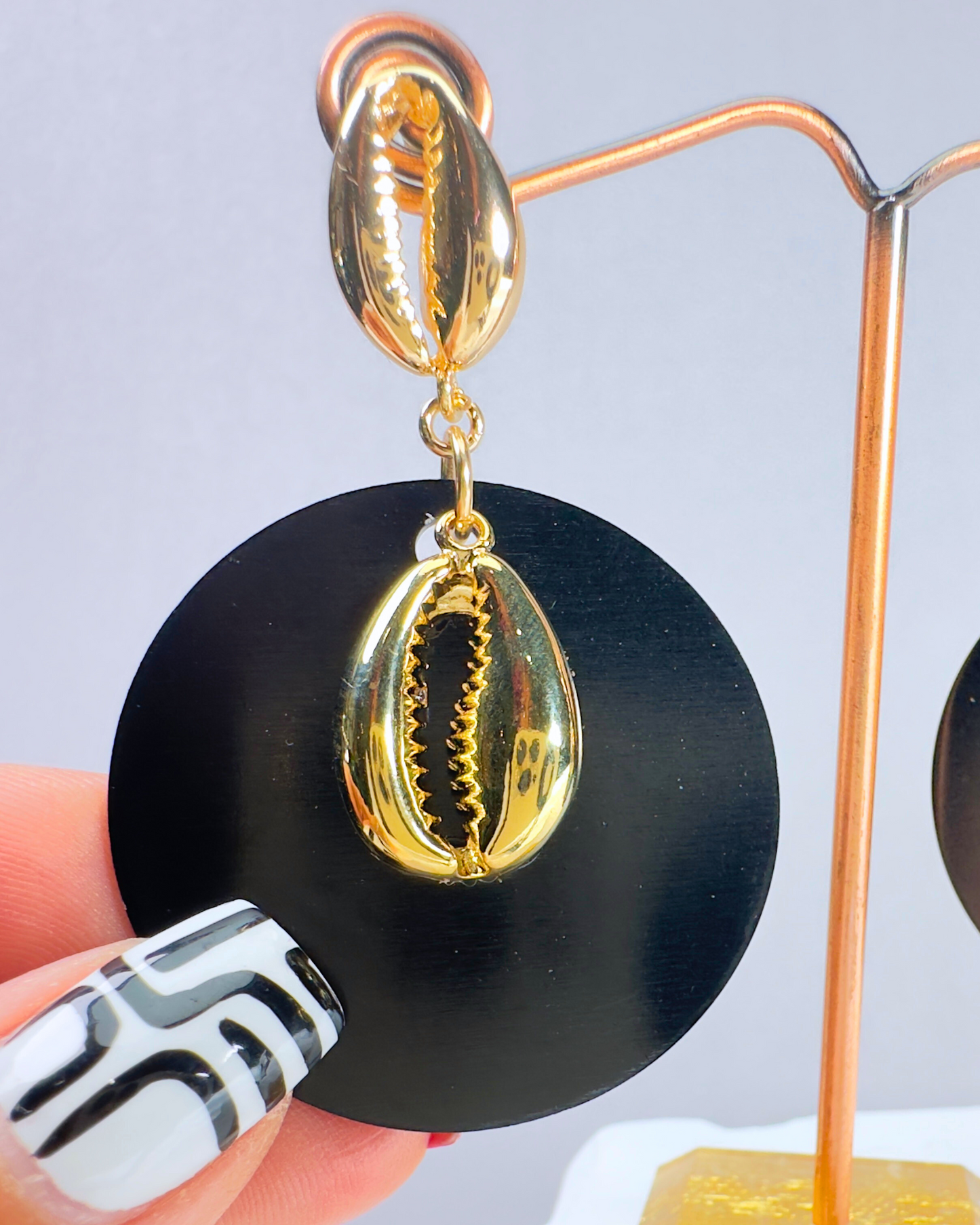 Not So Basic Black Disc Earrings