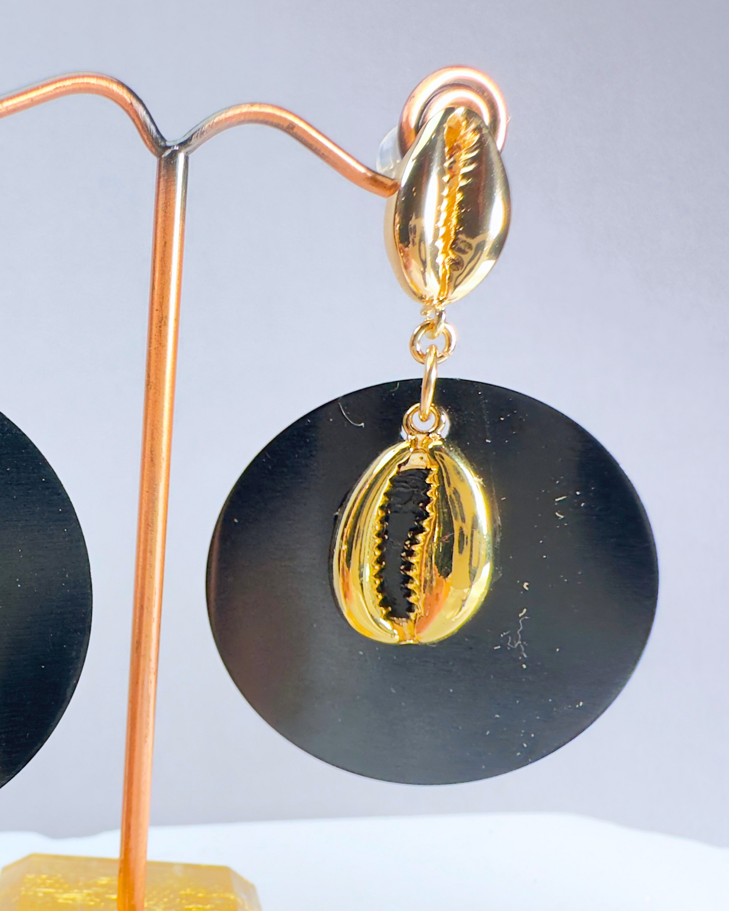 Not So Basic Black Disc Earrings