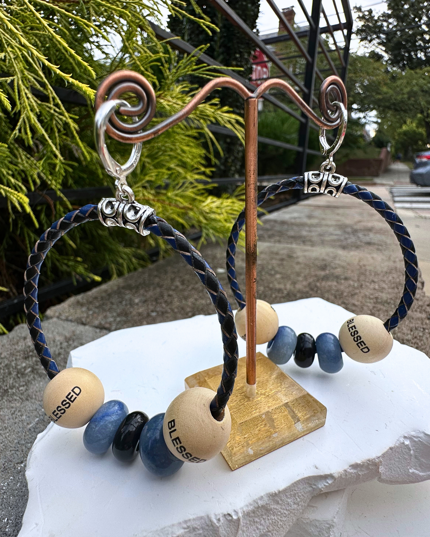 BLESSED in Blue Hoops