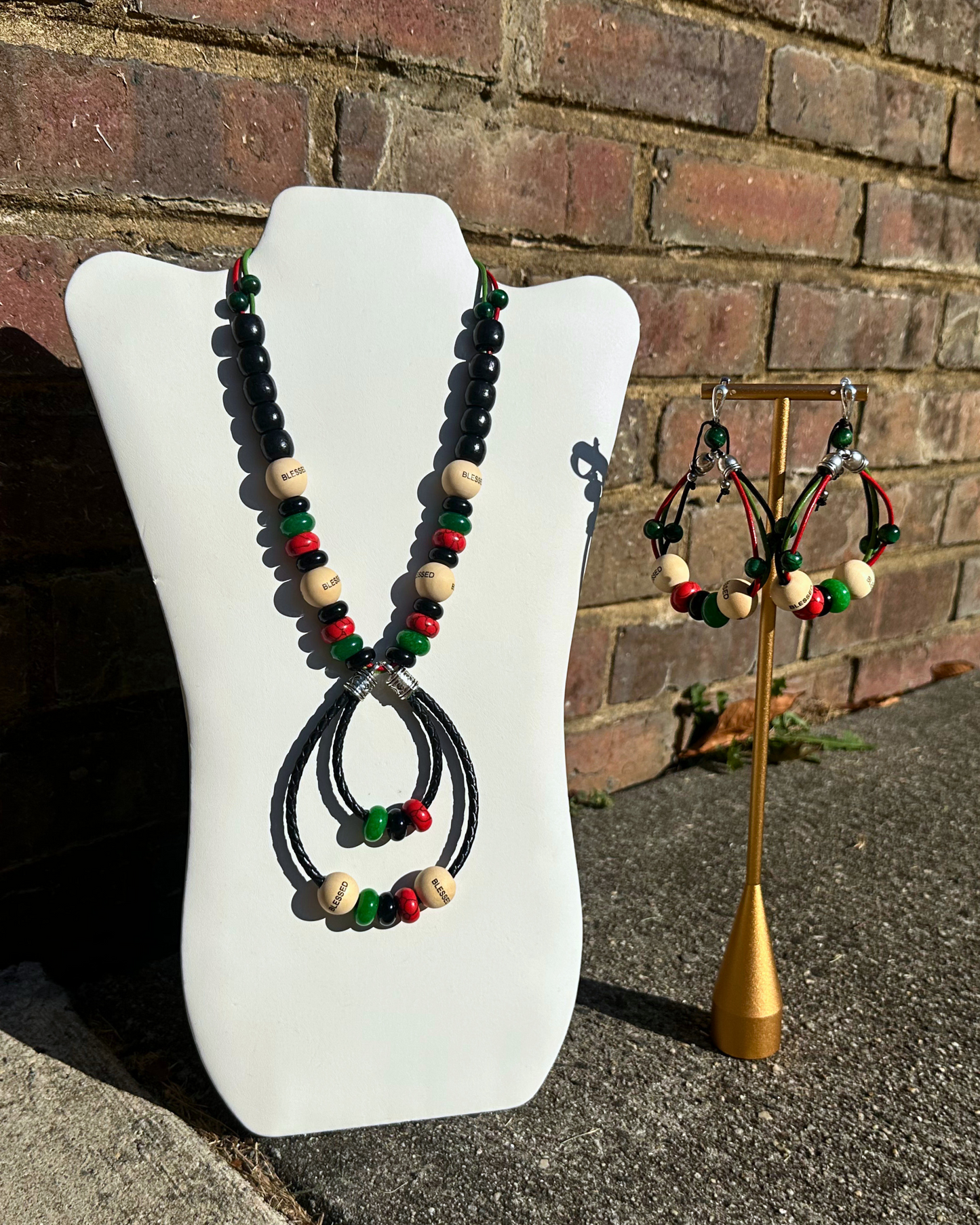 Double BLESSED Dangle Necklace