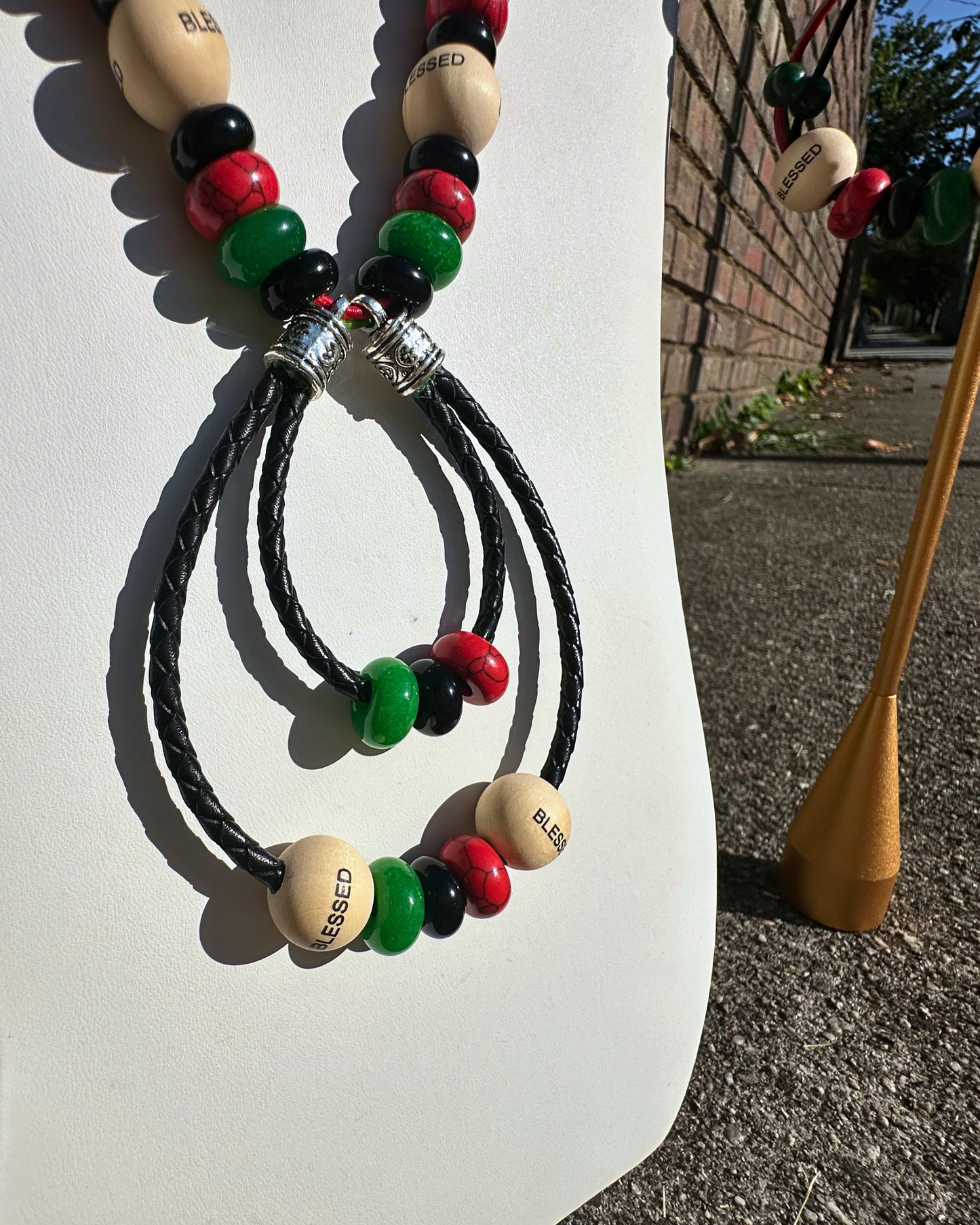 Double BLESSED Dangle Necklace
