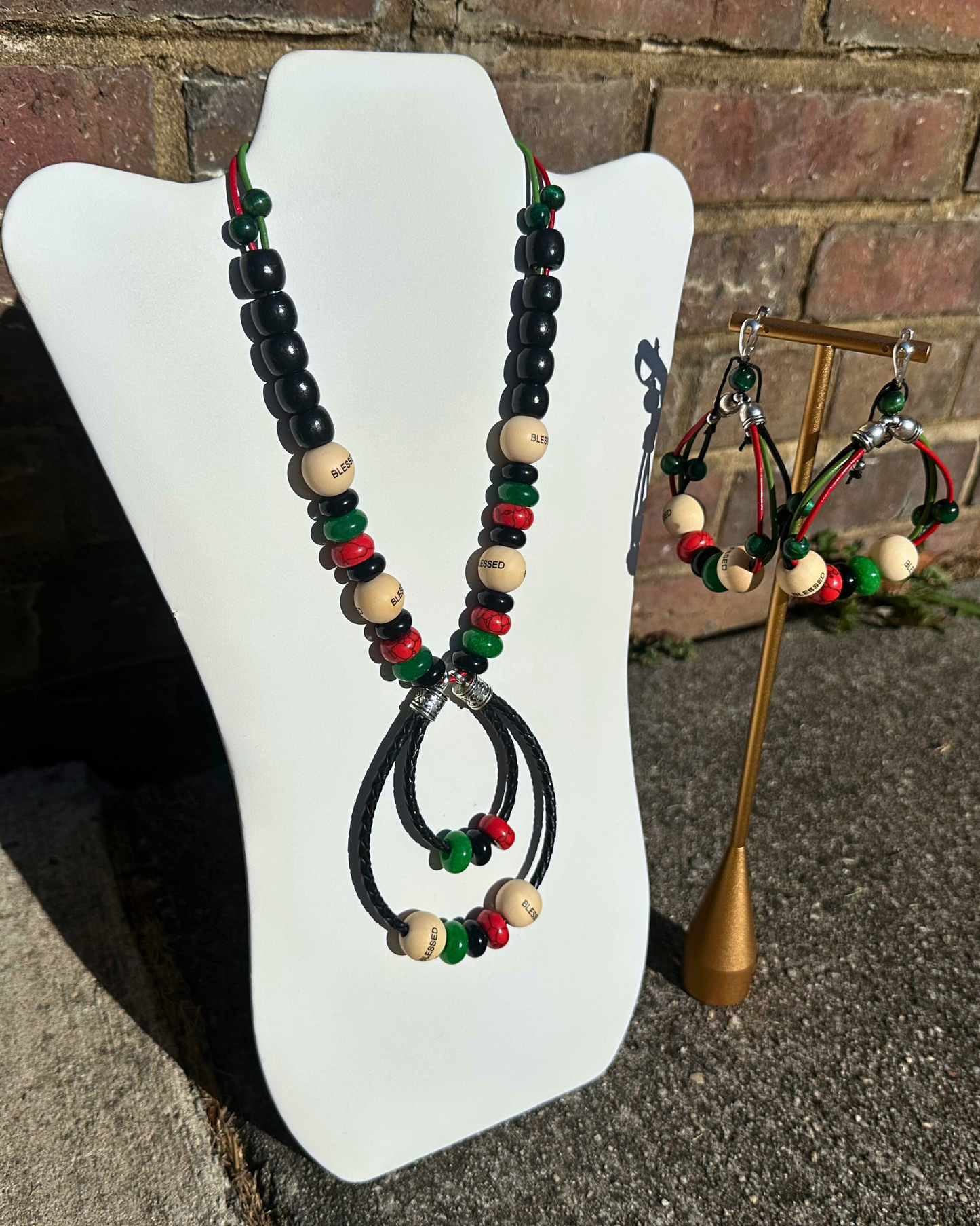 Double BLESSED Dangle Necklace