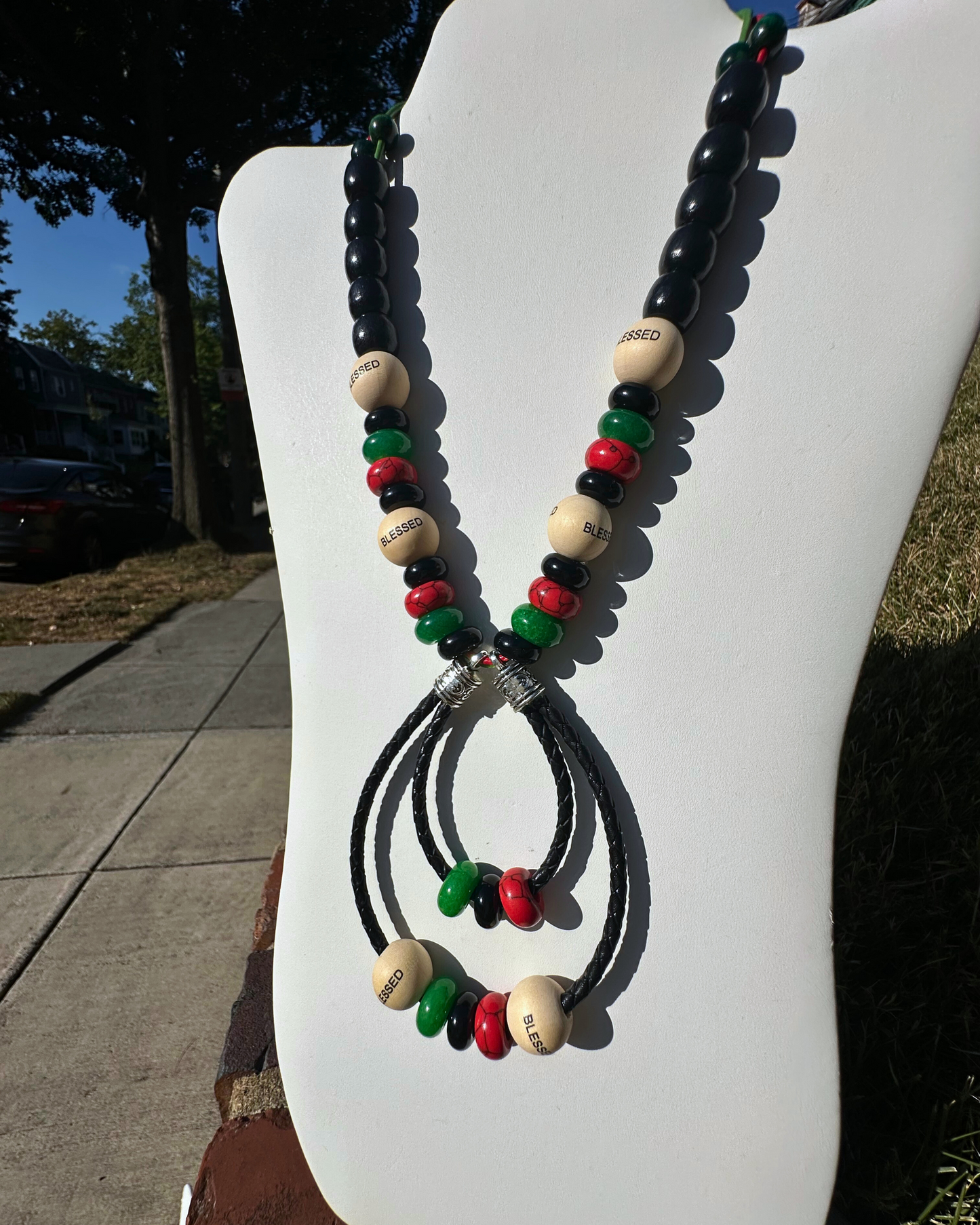 Double BLESSED Dangle Necklace