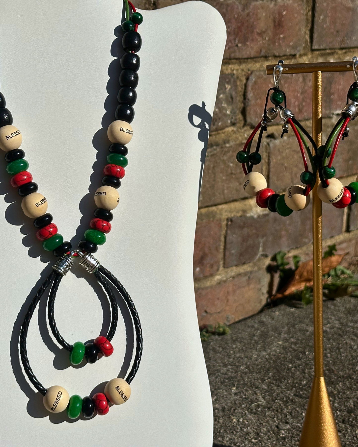 Double BLESSED Dangle Necklace