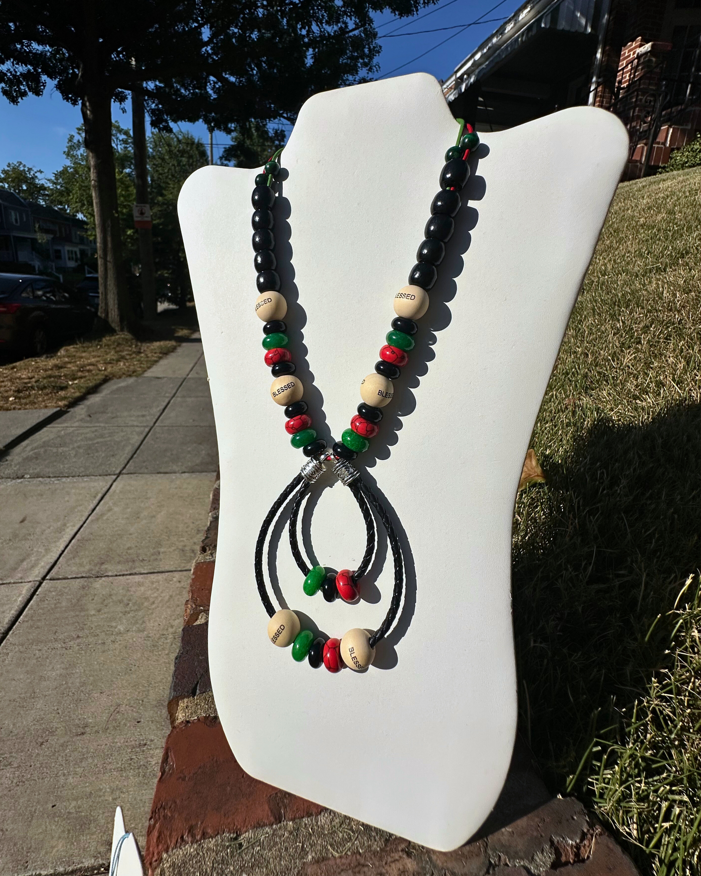 Double BLESSED Dangle Necklace