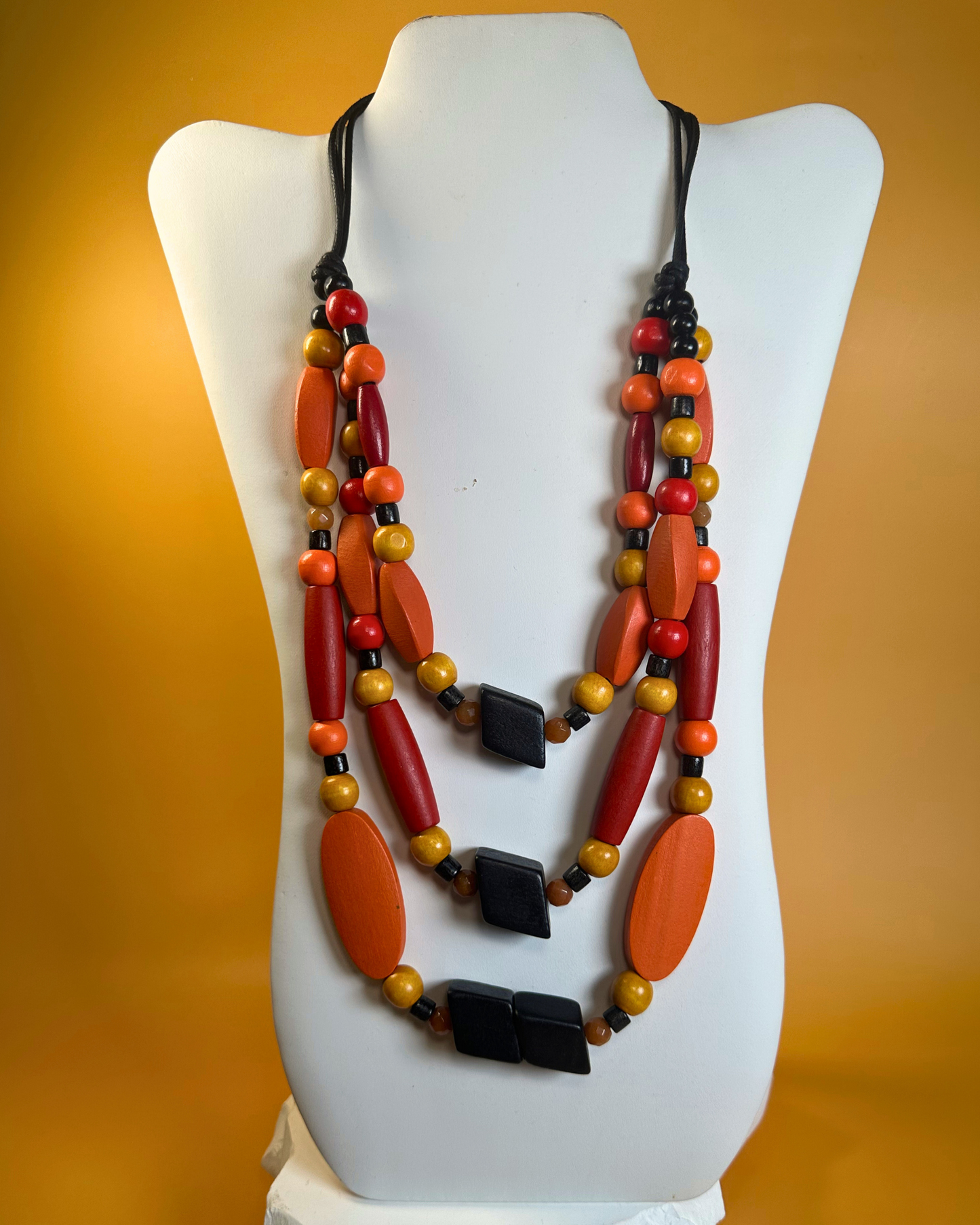 Black Vibrance Trio Necklace Set