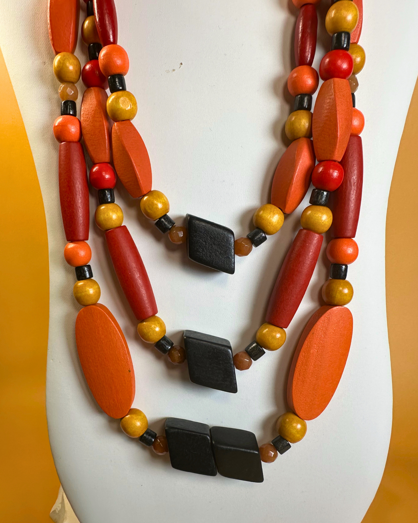 Black Vibrance Trio Necklace Set