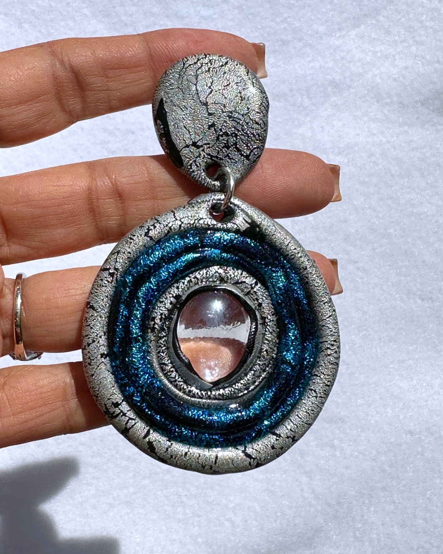 Blue Leopard Goddess Earrings