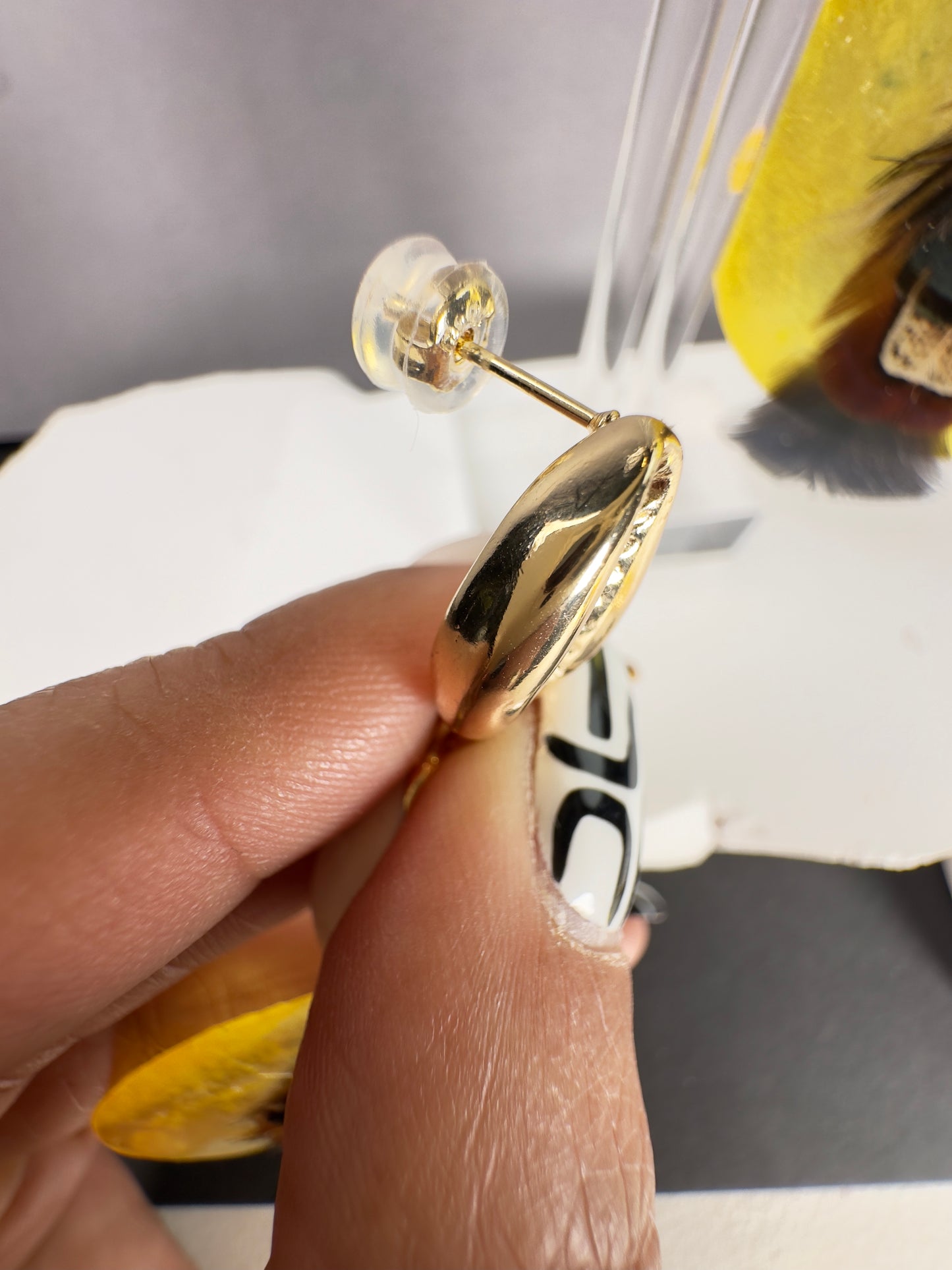 Yellow Sunshine & Shell Feathers