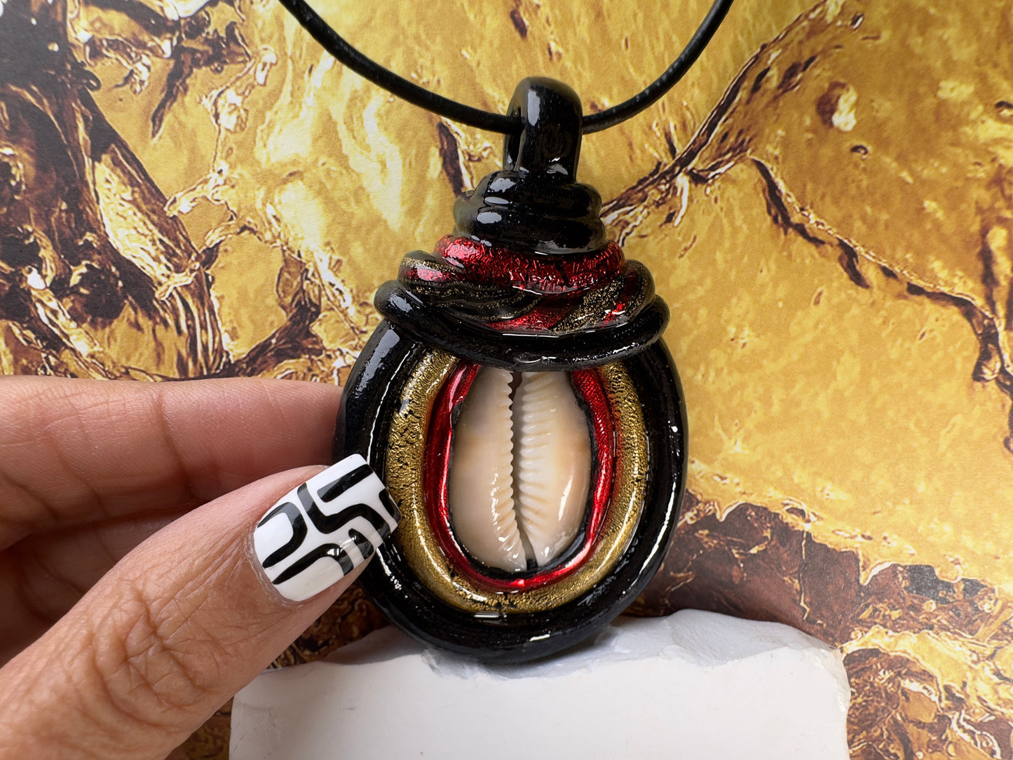 Commanding Cowrie Shell Necklace