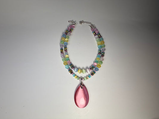 Pastel Power Two Strand KATSEYE Crystal Bead Necklace