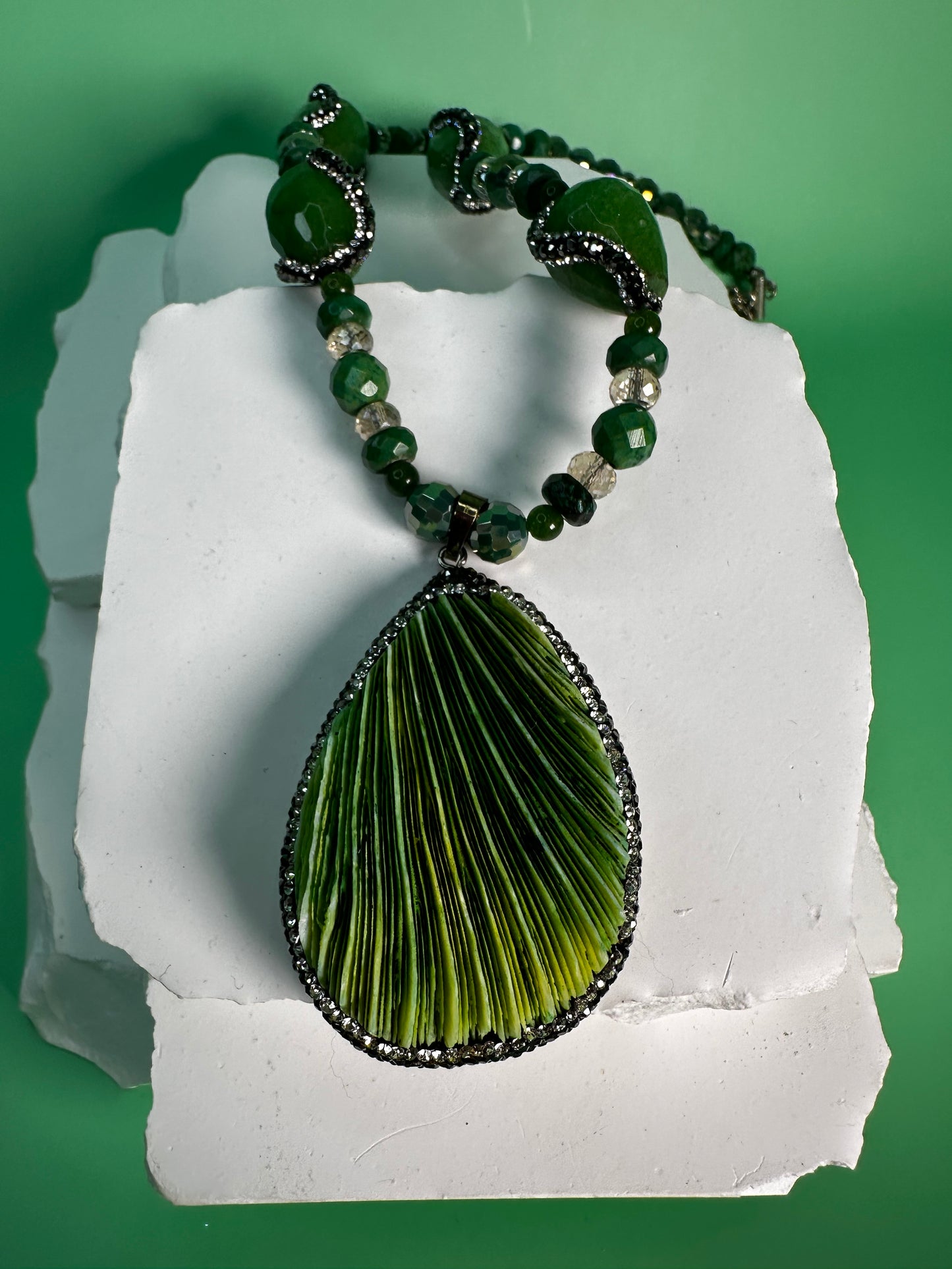 Green Coral Necklace
