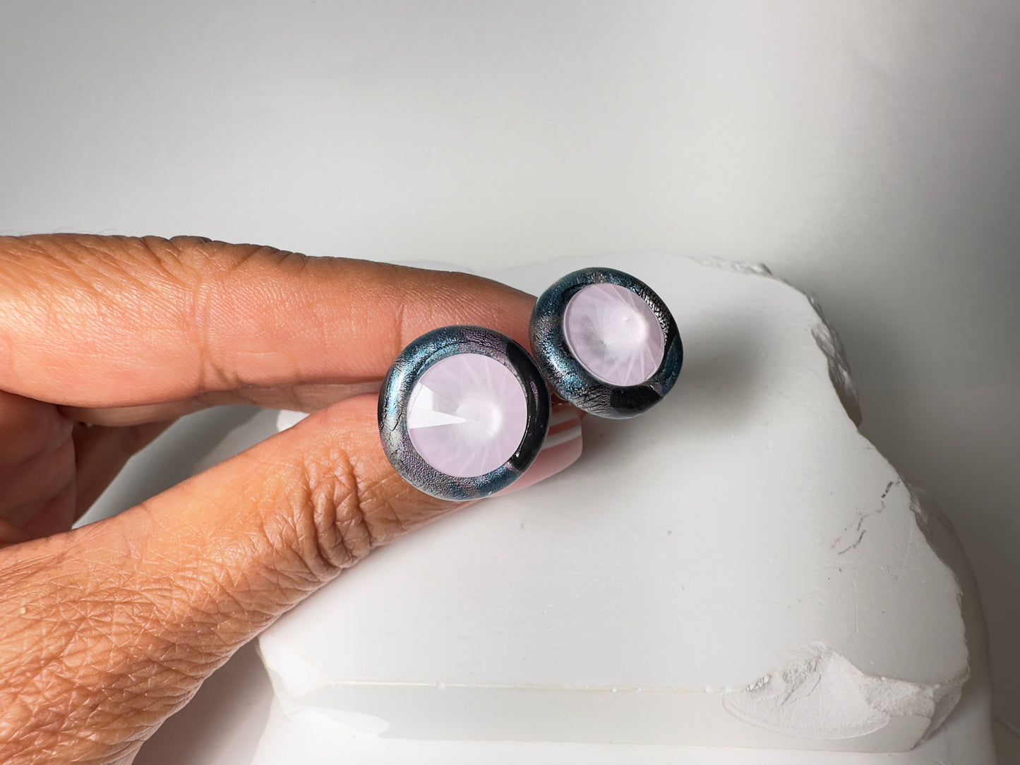 Cuff Links: “Pale Pink_Blue”