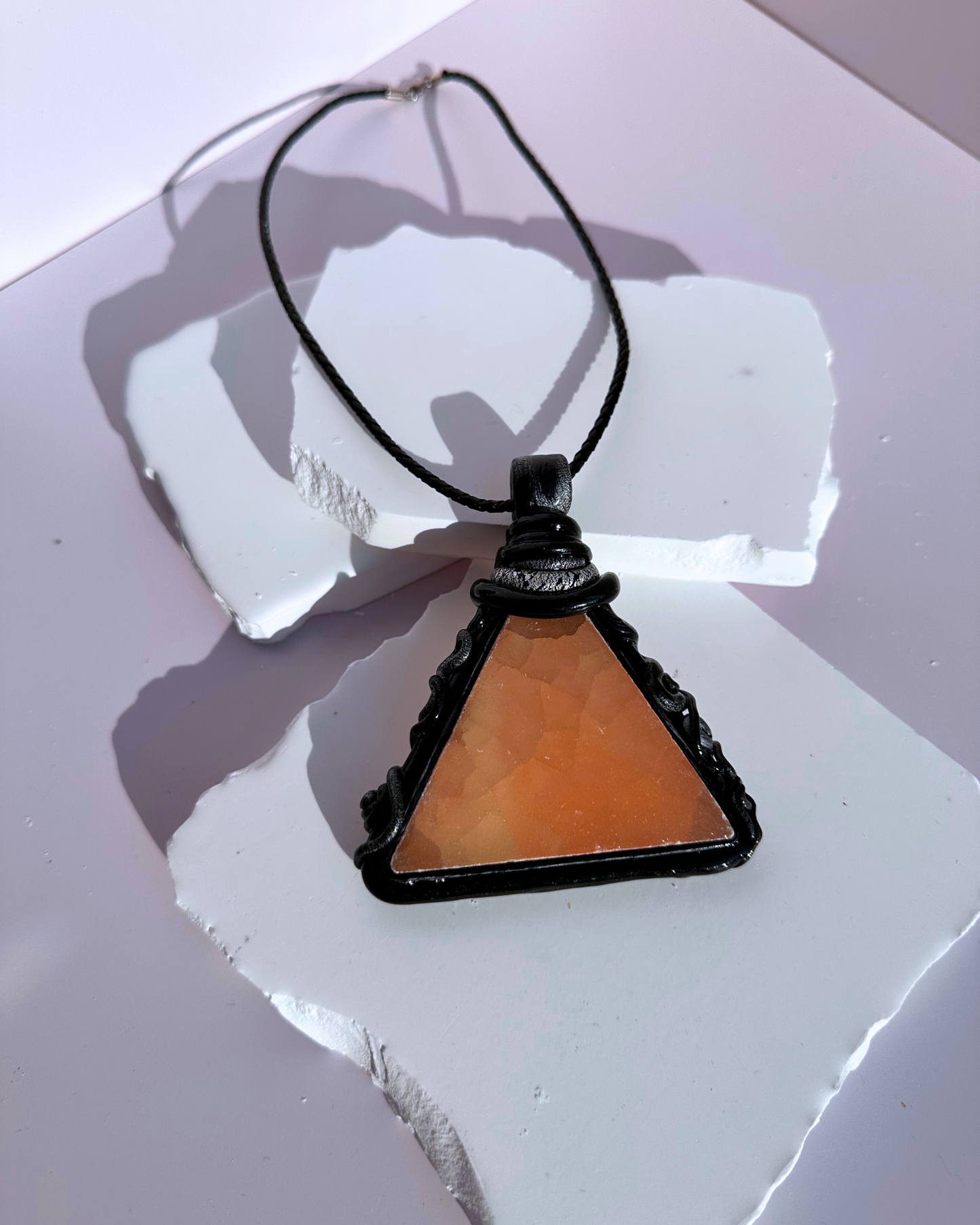 Peach Selenite Power Necklace