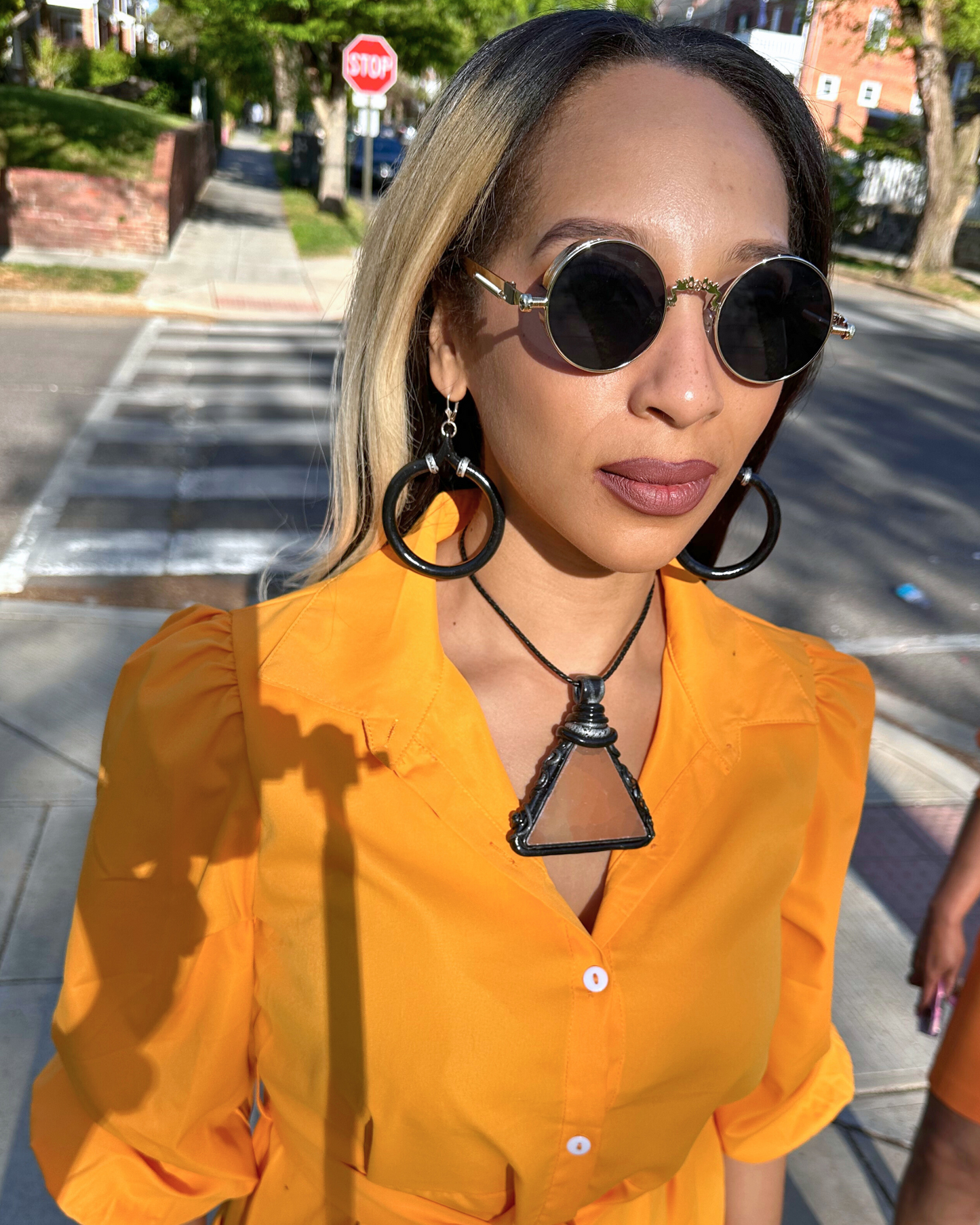 Peach Selenite Power Necklace