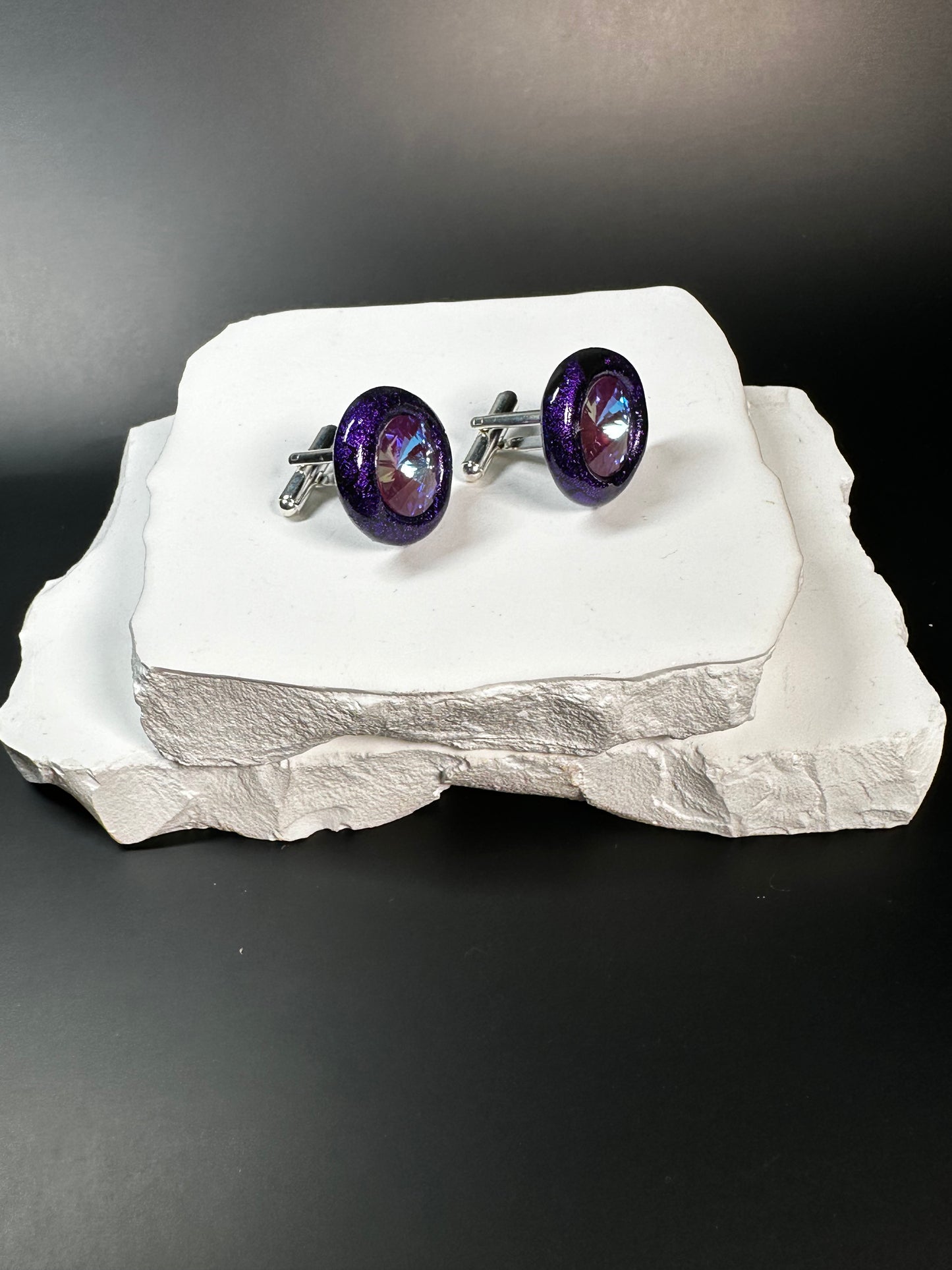 Cuff Links: "Bordeaux en Purple"