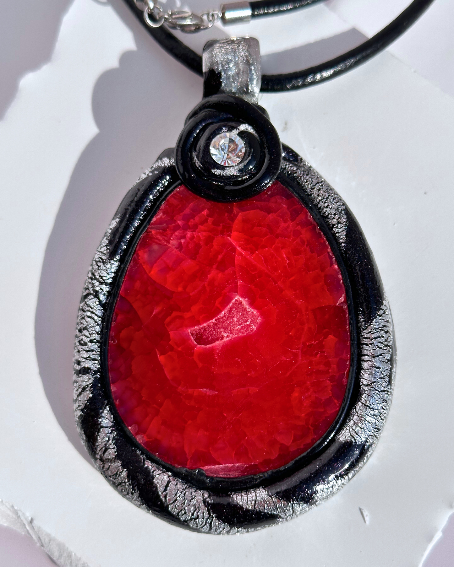 Razzling Razberry Agate Necklace