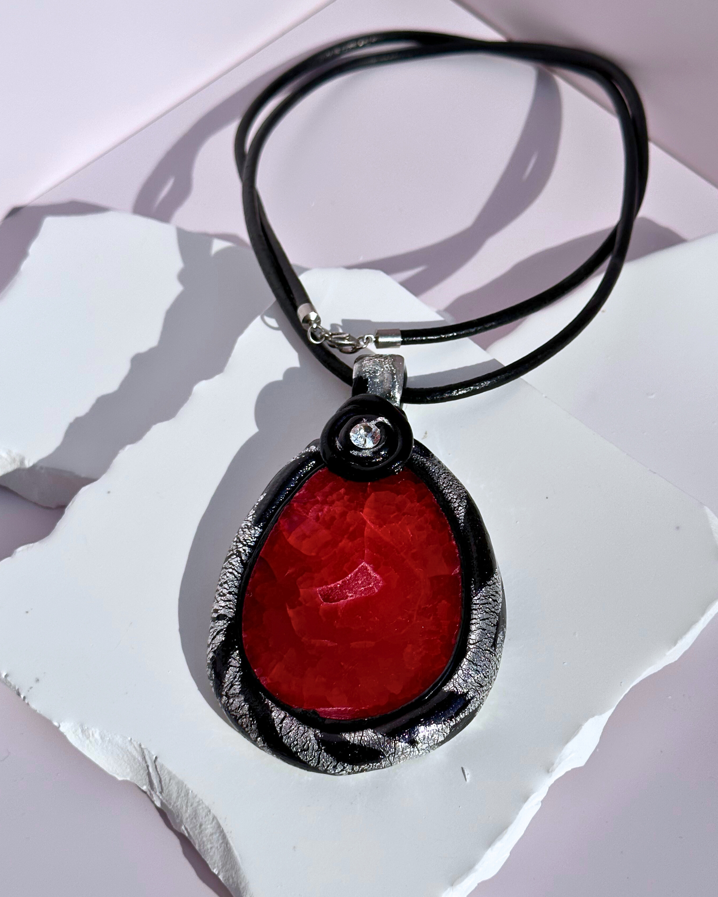 Razzling Razberry Agate Necklace