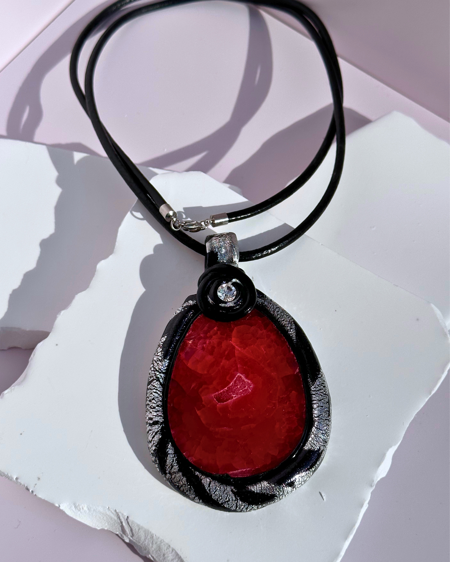 Razzling Razberry Agate Necklace