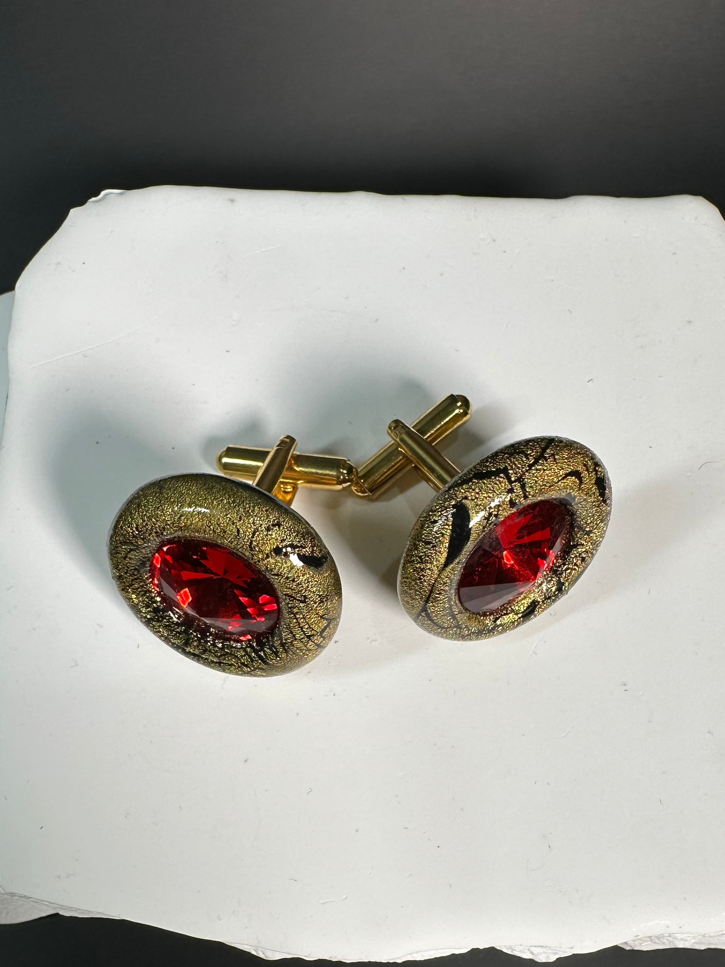 Cuff Links: "Royal Redness"