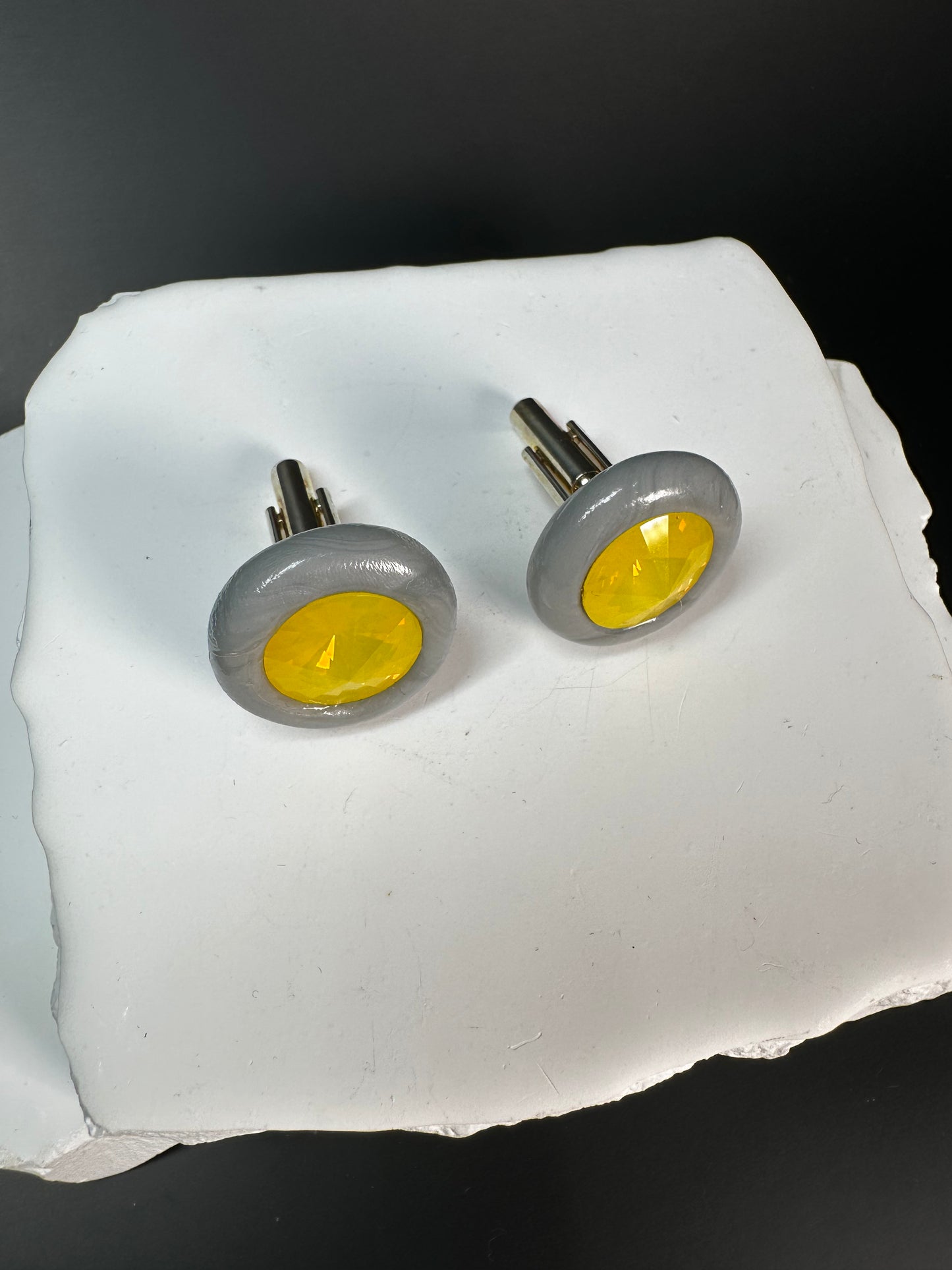 "Sunshine-Grey Sky" Cuff Links