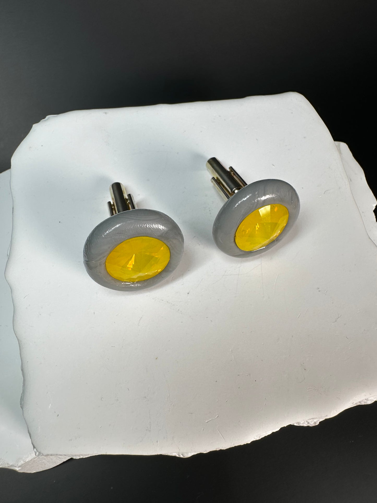 "Sunshine-Grey Sky" Cuff Links