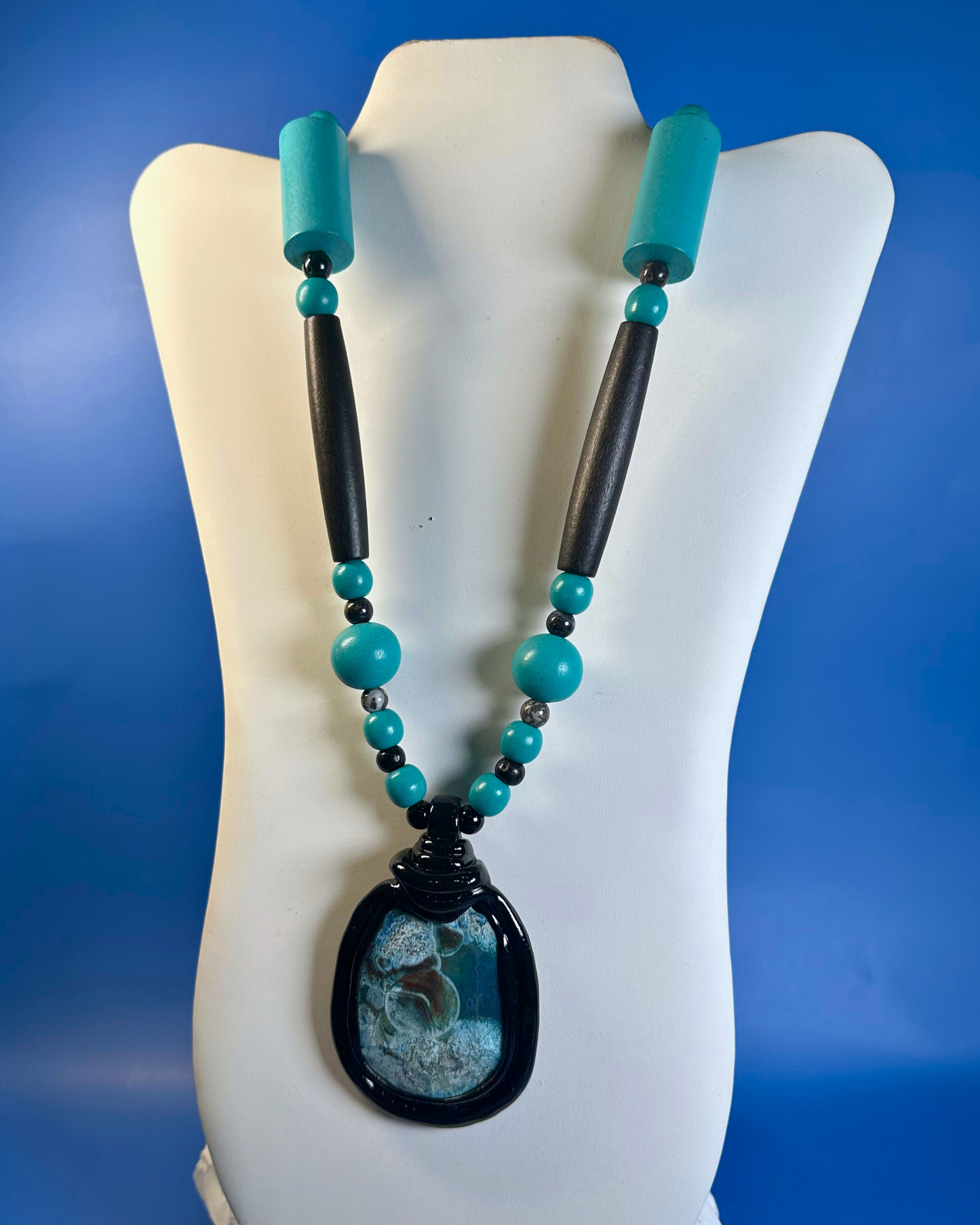 Transwood Turquoise Turtle Necklace