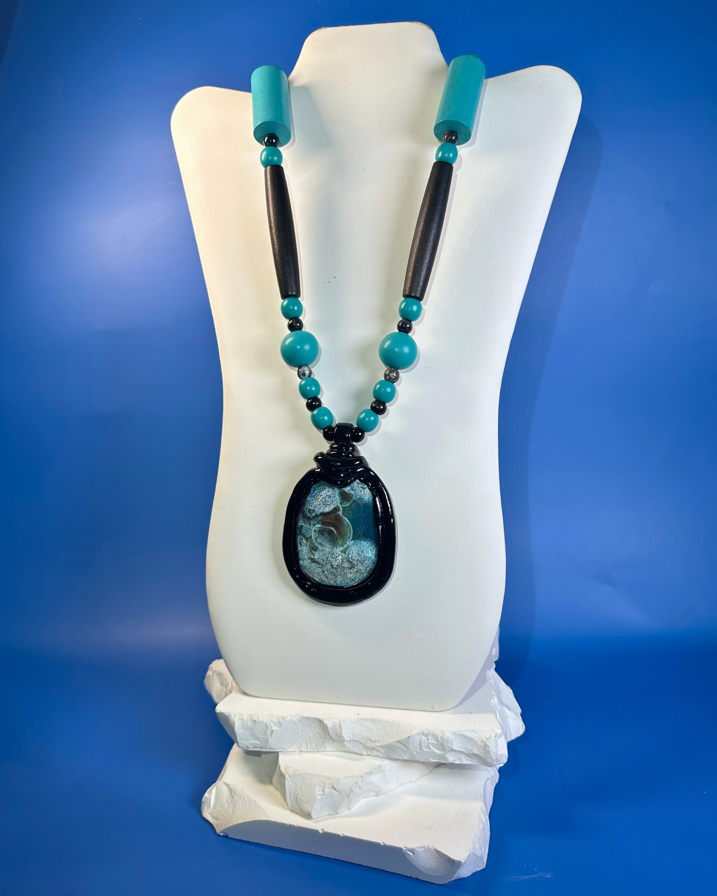 Transwood Turquoise Turtle Necklace