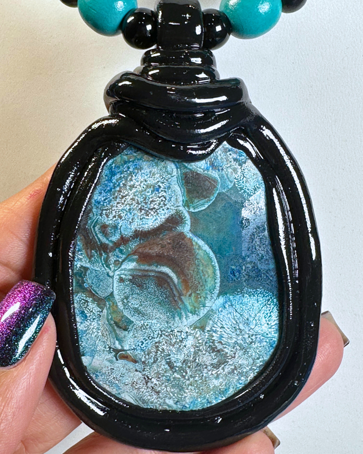 Transwood Turquoise Turtle Necklace