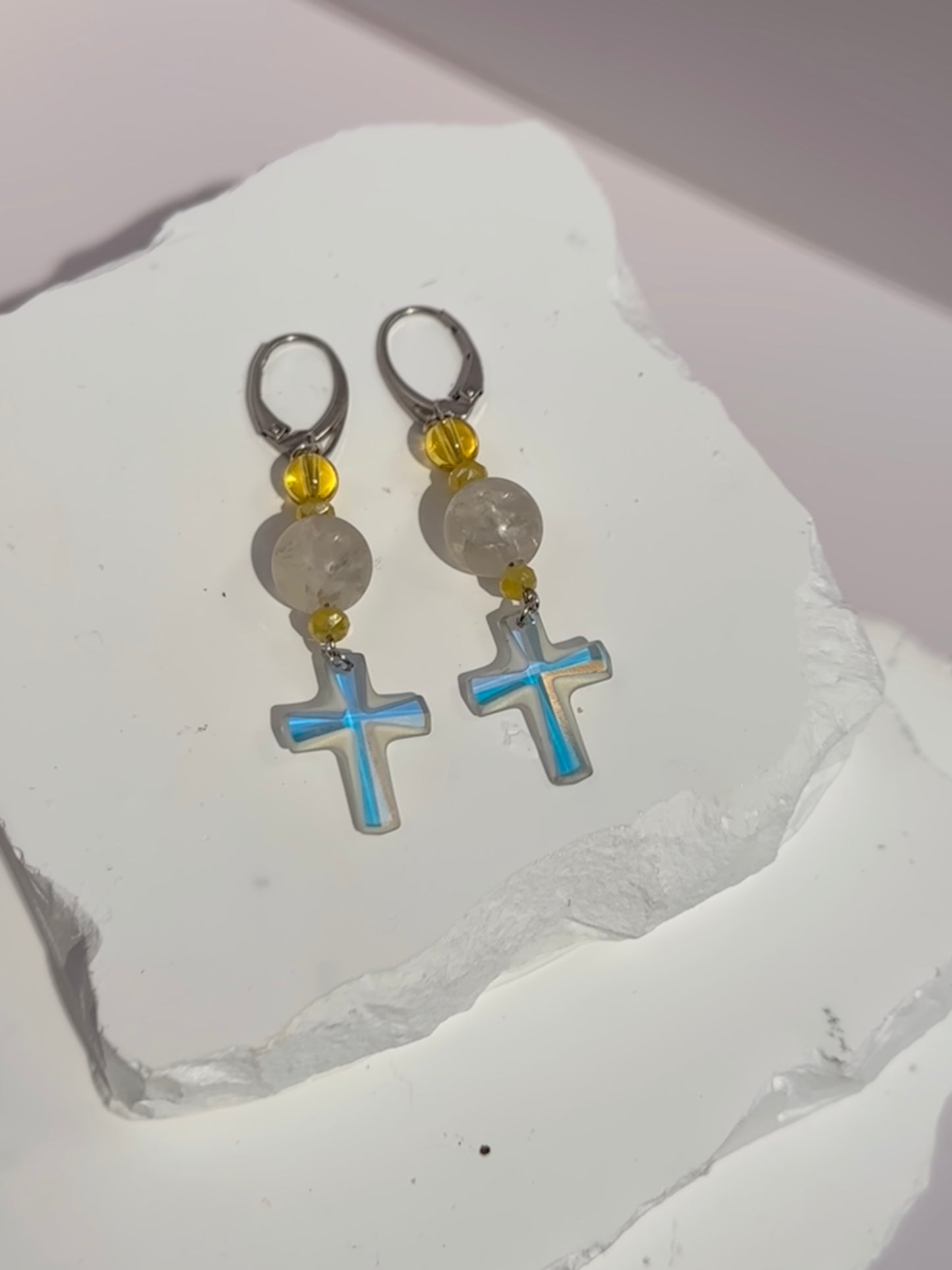 Swarovski Crystal Cross Necklace Set