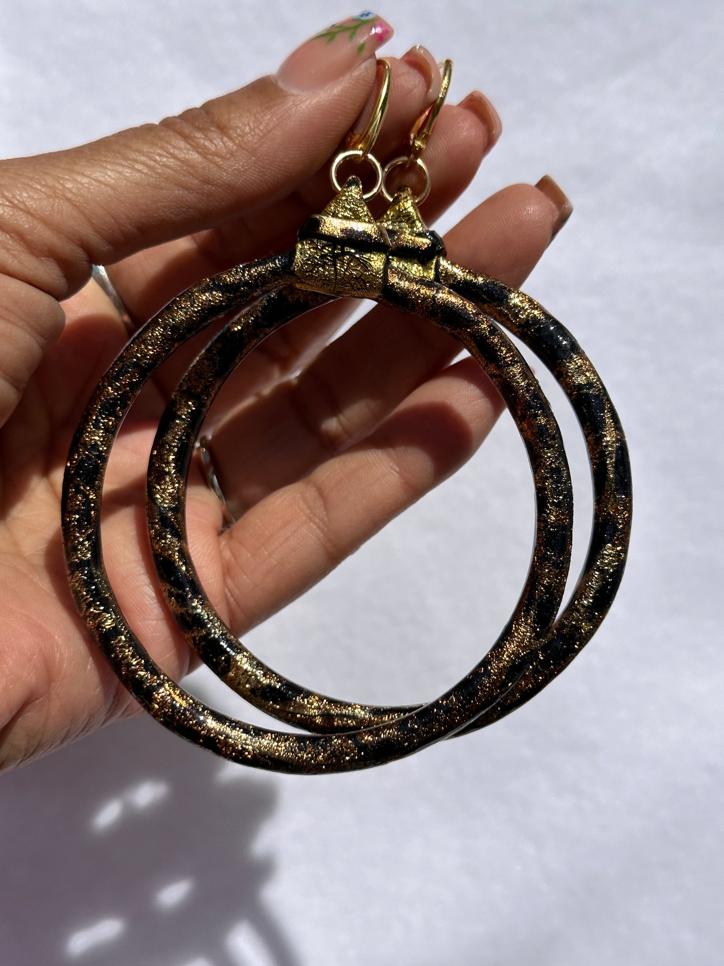 Gold Cobra Large hoops