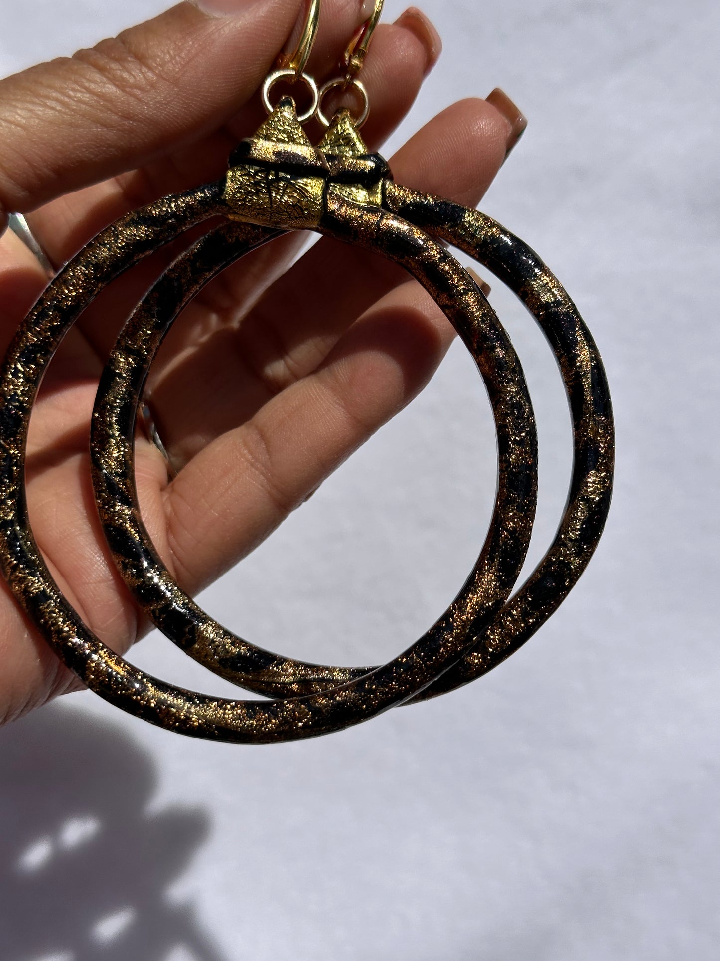 Gold Cobra Large hoops
