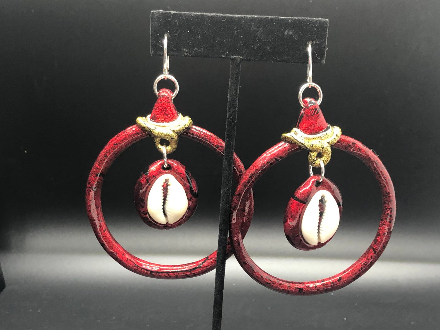NEW Cowry Shell Hoop Earrings (3 colors)