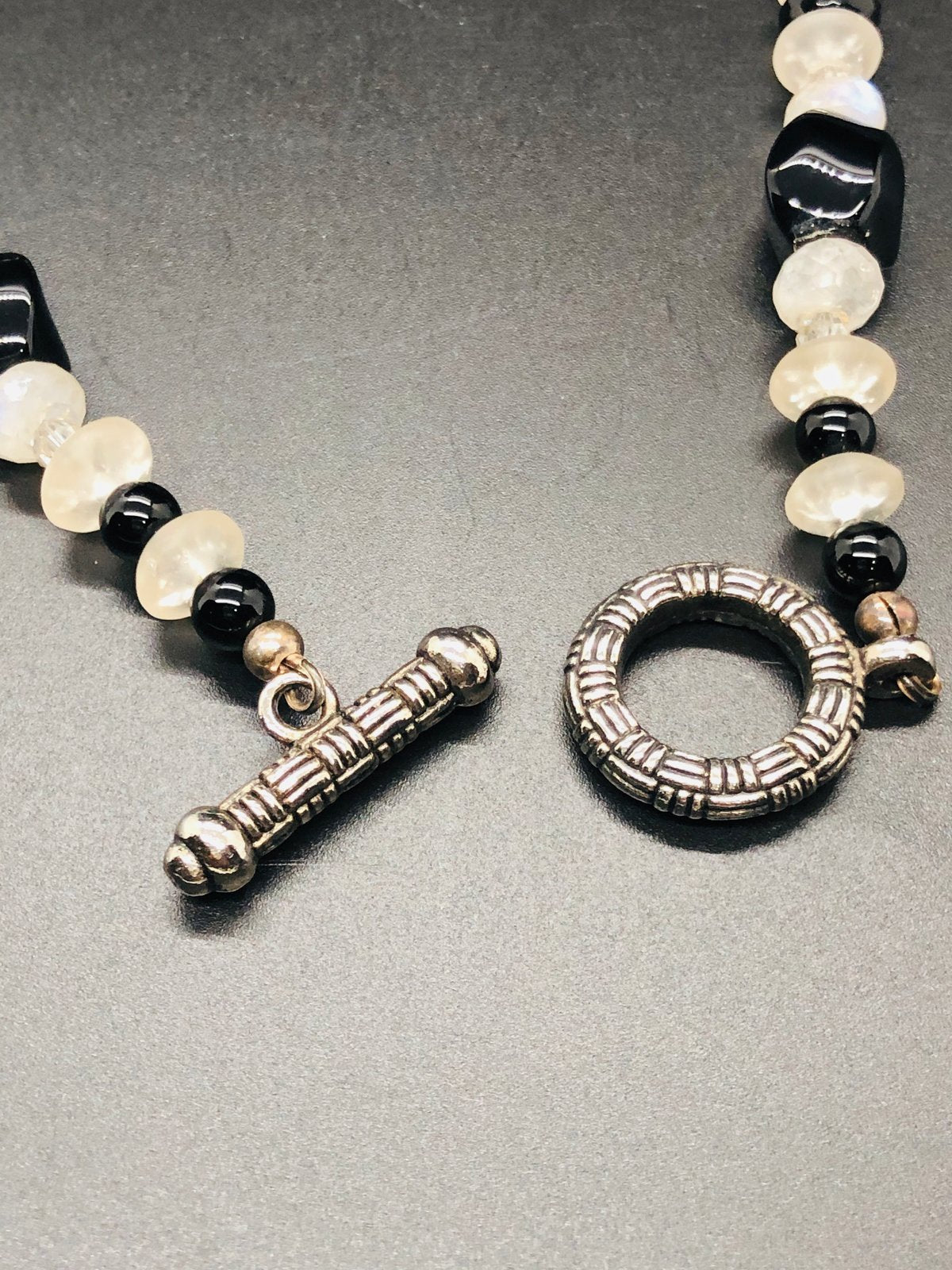 White Druzy set in Black