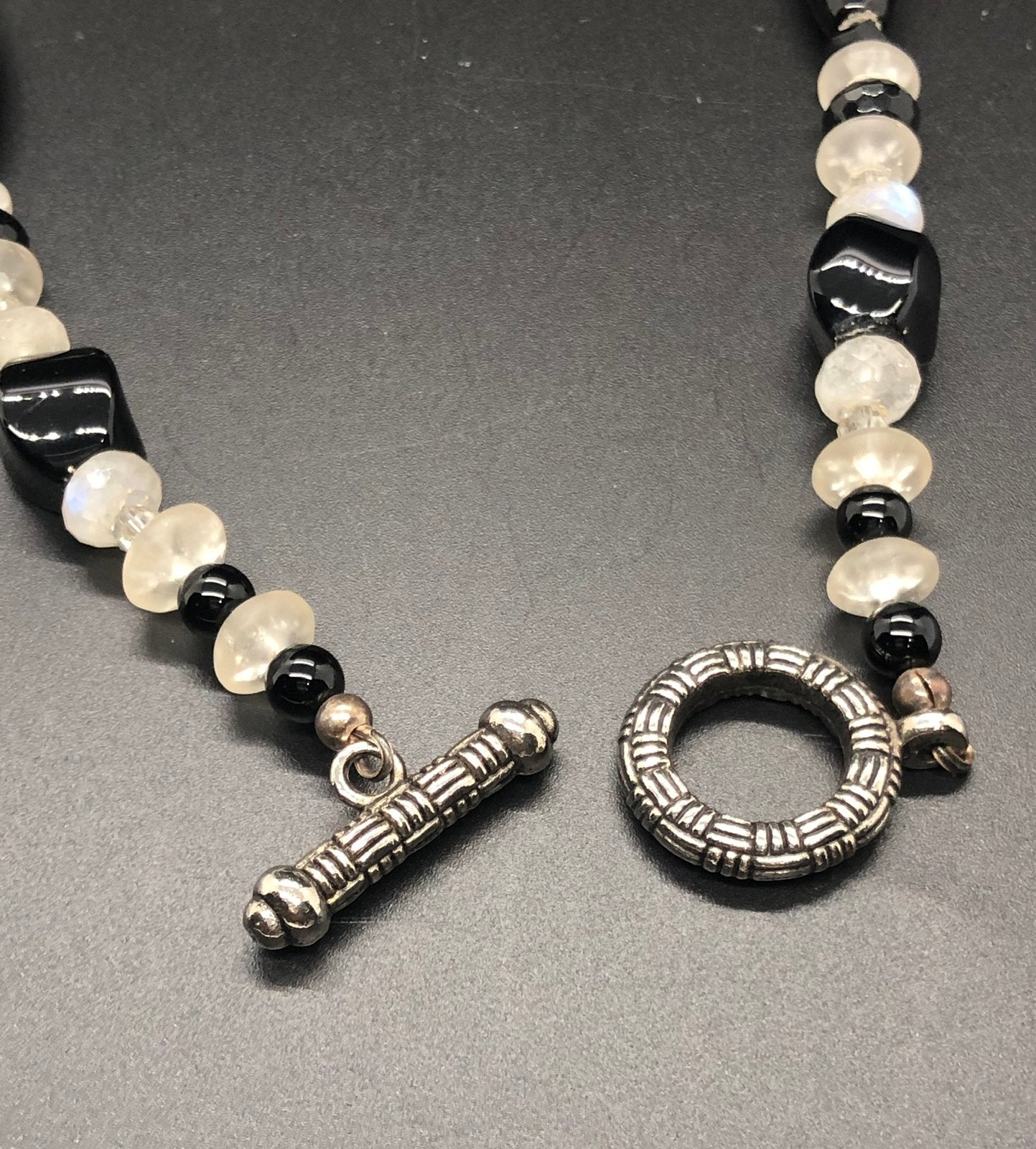 White Druzy set in Black