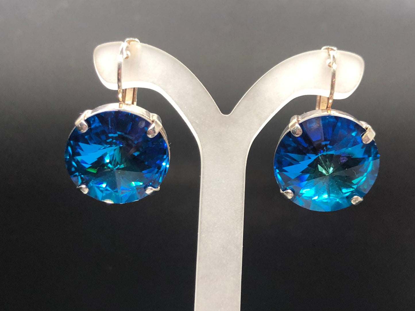 Gold Shade Crystal Drops earrings