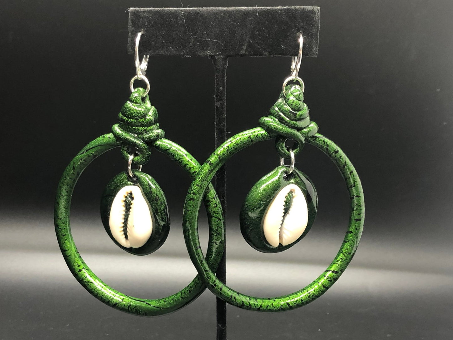NEW Cowry Shell Hoop Earrings (3 colors)