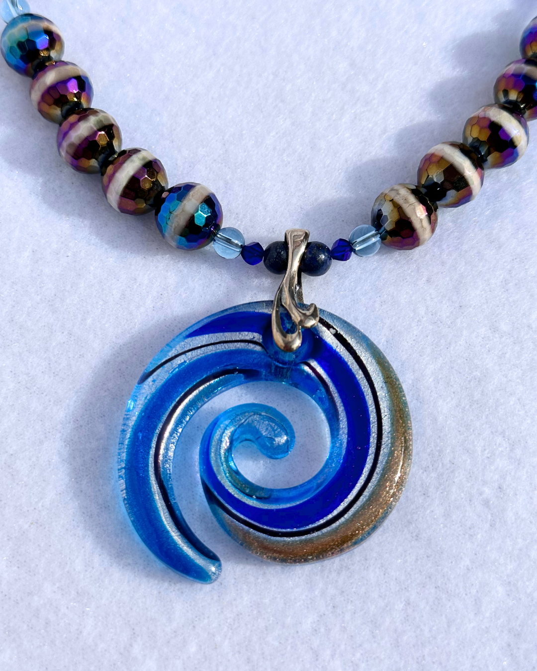 Eye of the Ocean Blownglass Necklace