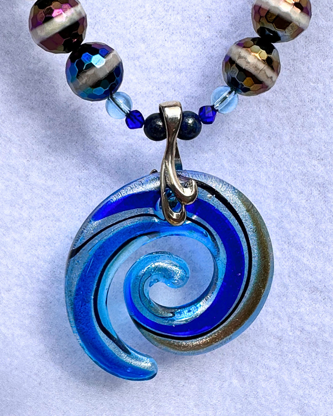 Eye of the Ocean Blownglass Necklace