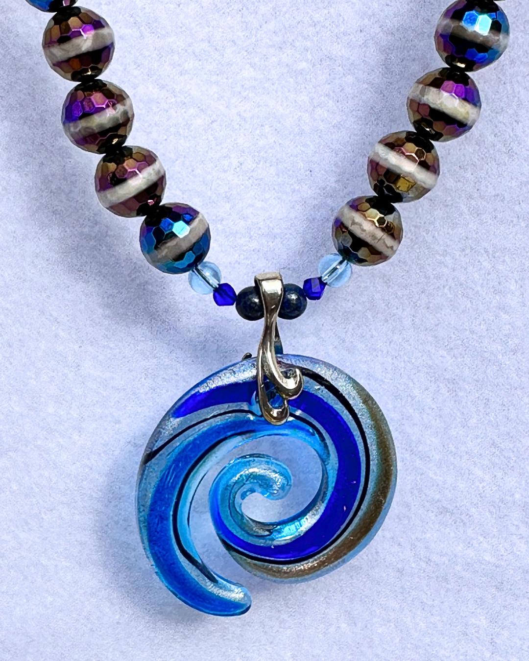 Eye of the Ocean Blownglass Necklace