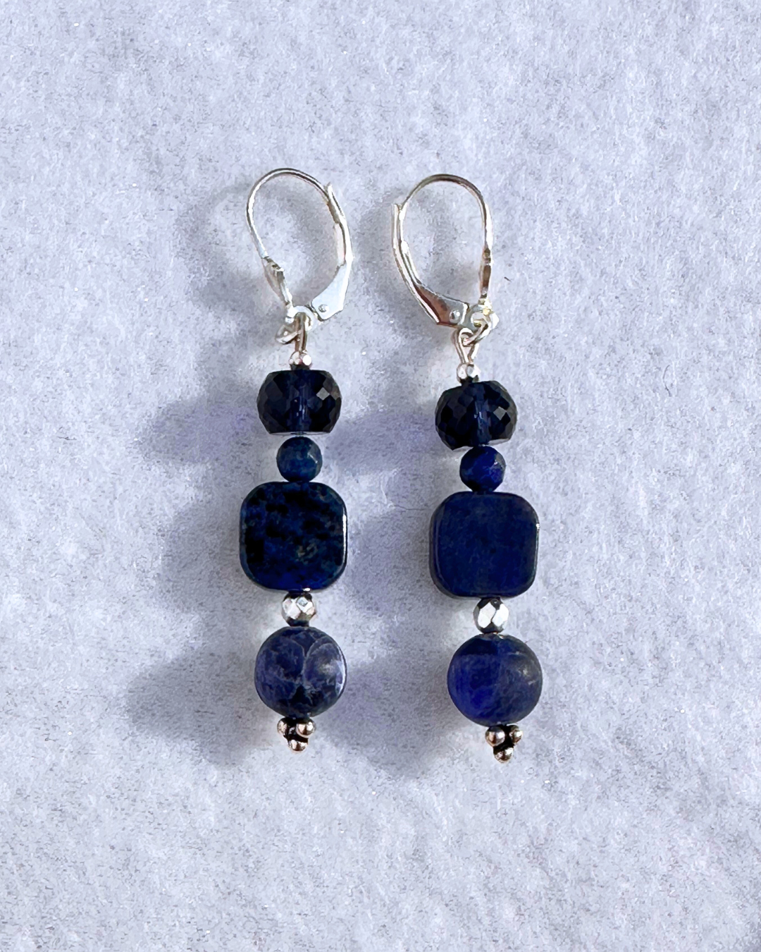 "Pure Lapis of Heart" Earrings